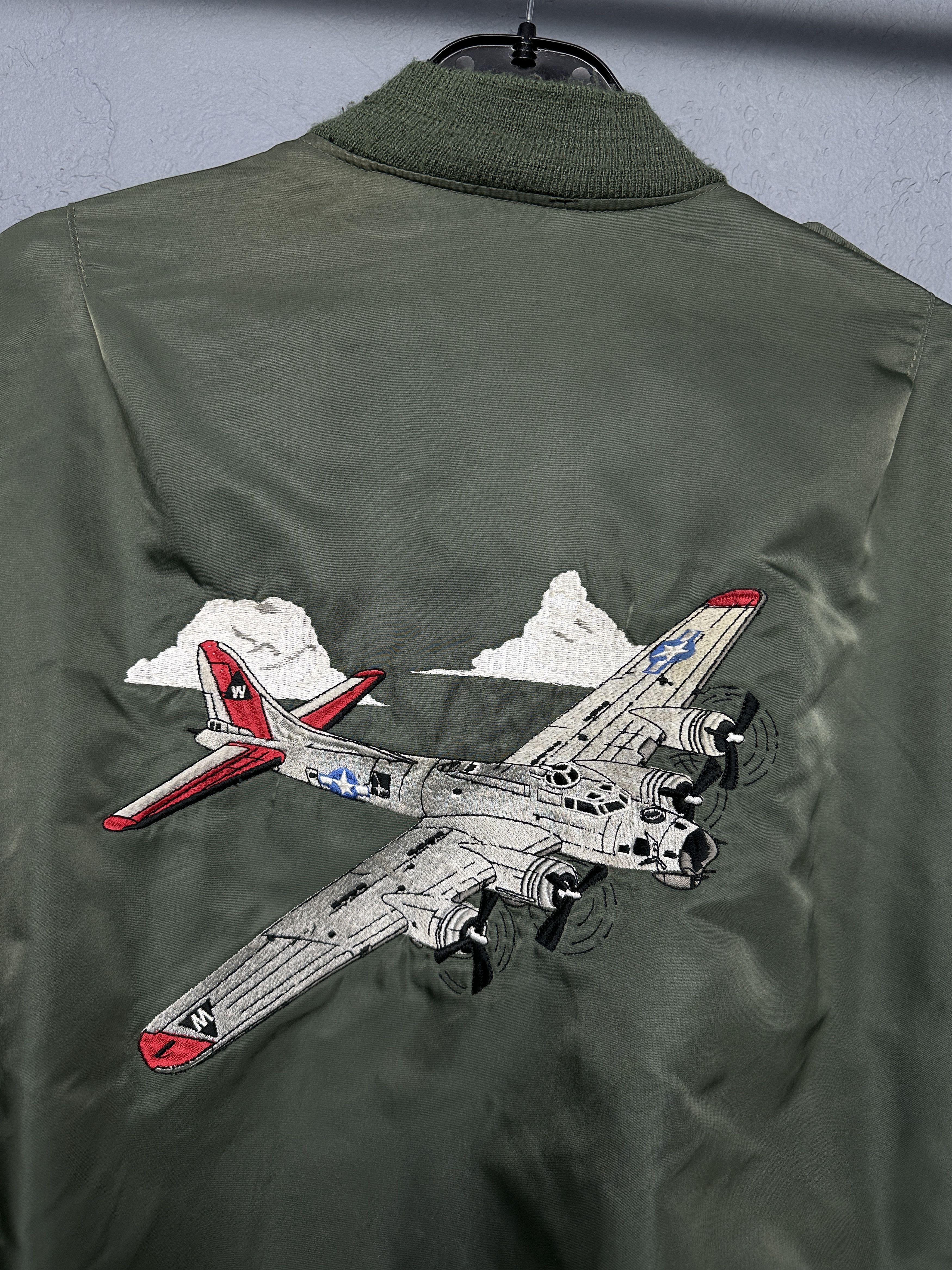 Vintage B-17 Aluminum Overcast MA-1 Flight Bomber Jacket Size US XXL / EU 58 / 5 - 9 Thumbnail