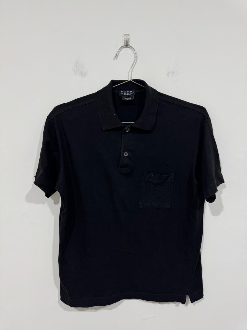 Gucci Vintage Gucci Black Polo Tee Size US M / EU 48-50 / 2 - 1 Thumbnail