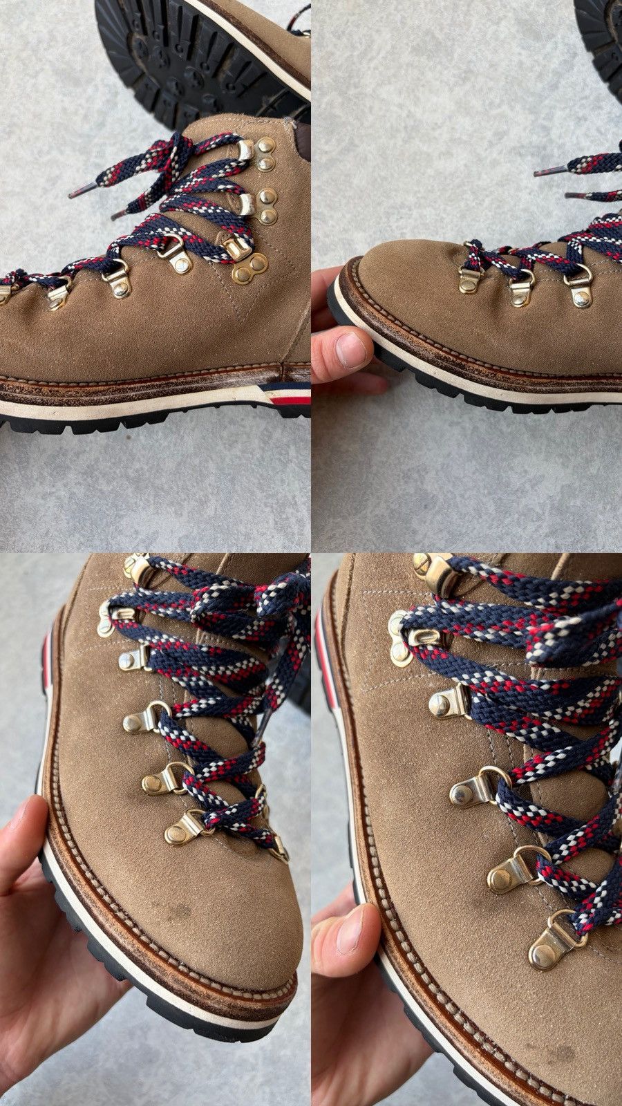 Moncler Moncler Blanche Glittered Suede Ankle Hiking Vibram Boots Size US 10 / IT 40 - 9 Thumbnail