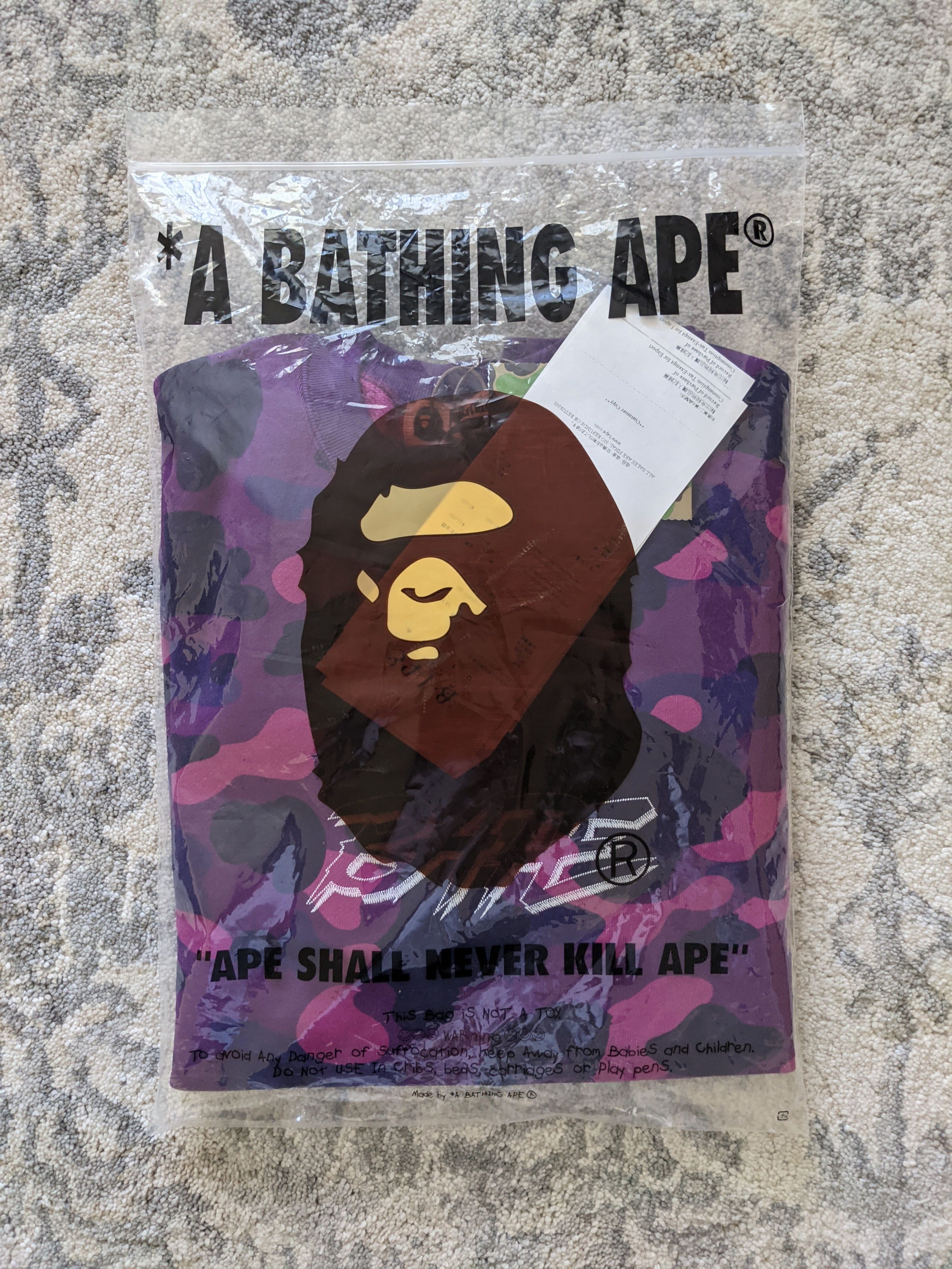 Bape Bape Purple Camo Crewneck Size US L / EU 52-54 / 3 - 9 Thumbnail