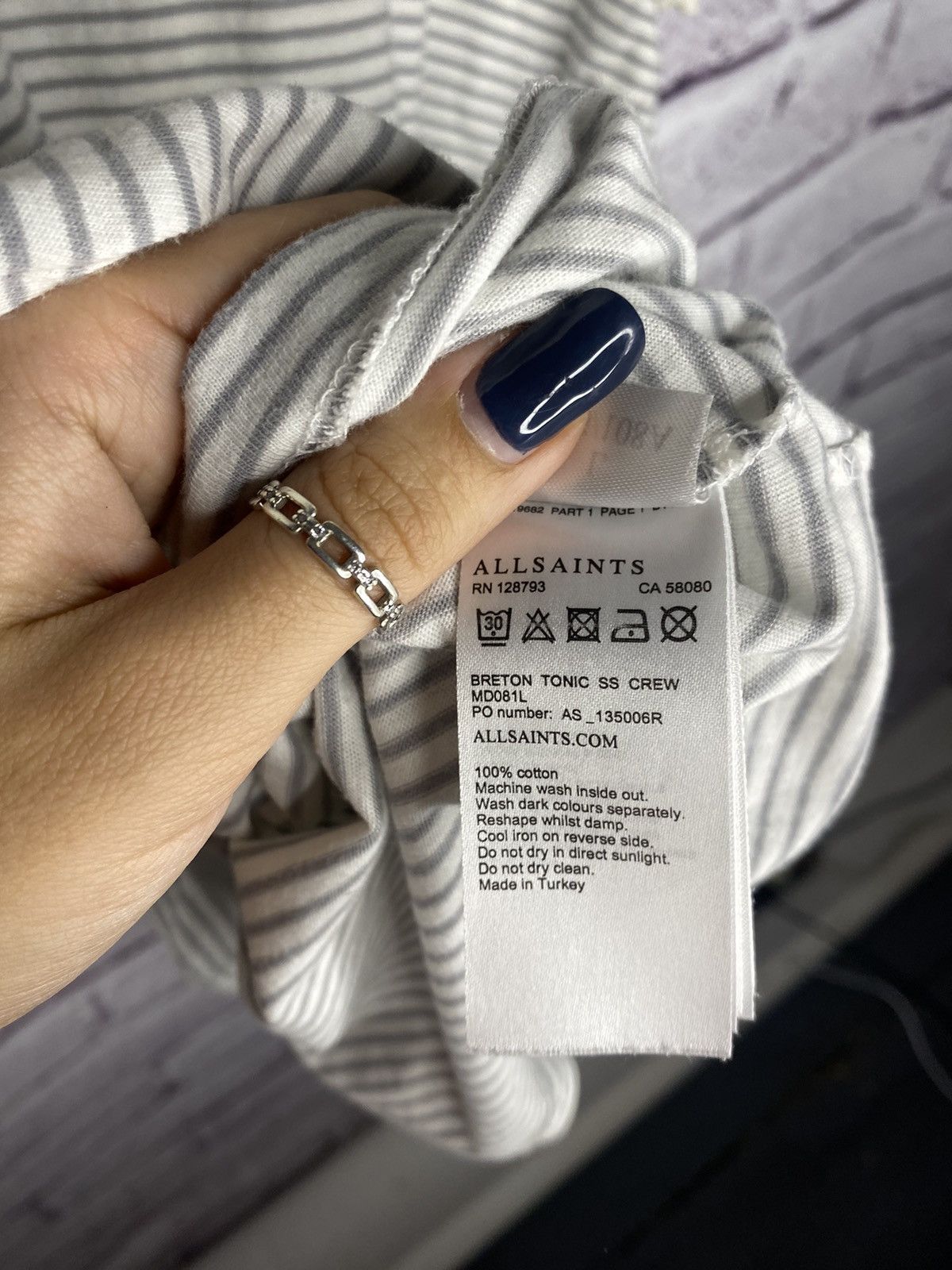 Allsaints Men's Japanese brand tee small logo Allsaints T-shirt Size US L / EU 52-54 / 3 - 10 Thumbnail