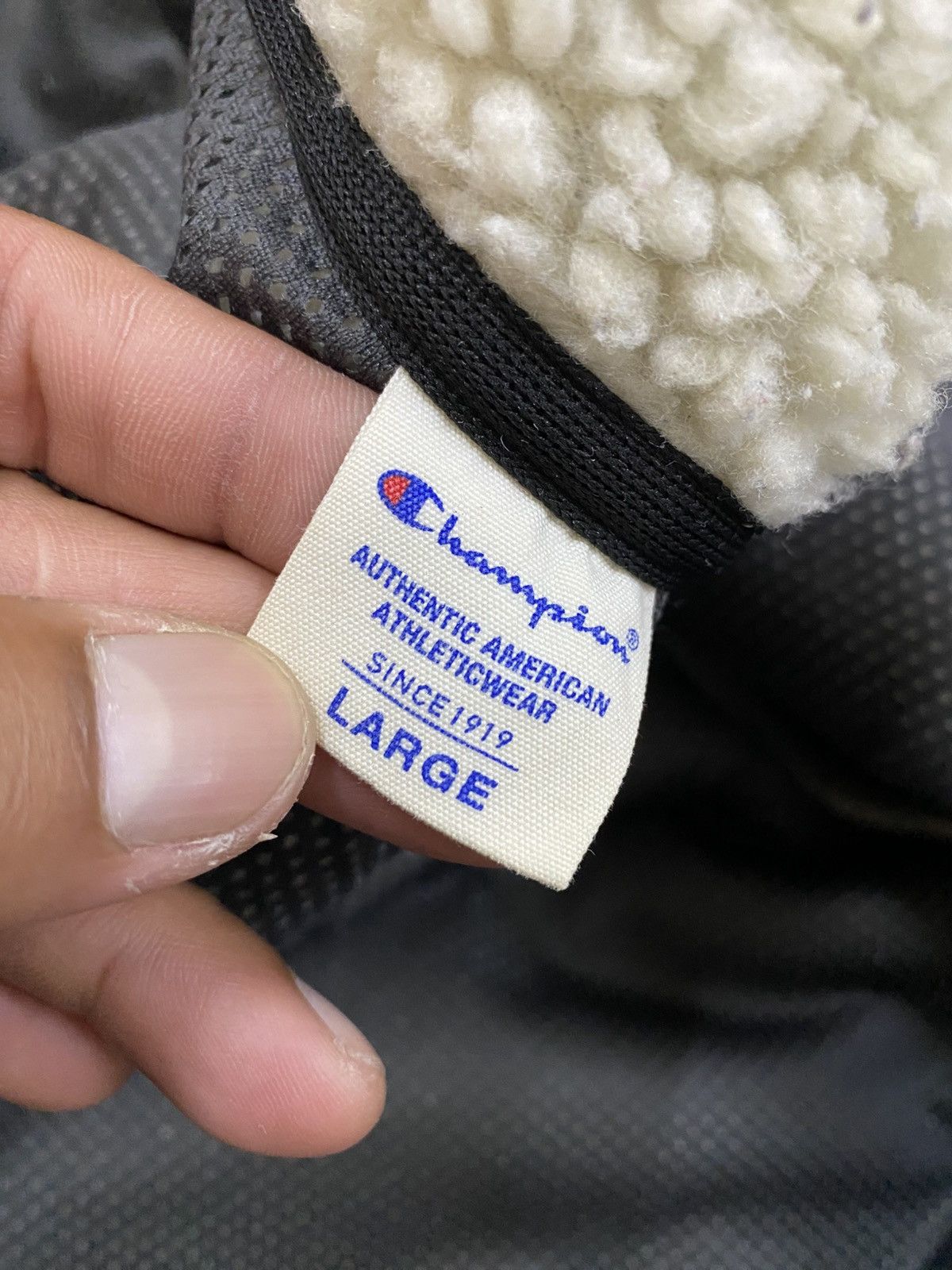 Champion Champion Sherpa Fleece Full Zip Jacket – Cream / Royal Blue Size US L / EU 52-54 / 3 - 13 Thumbnail