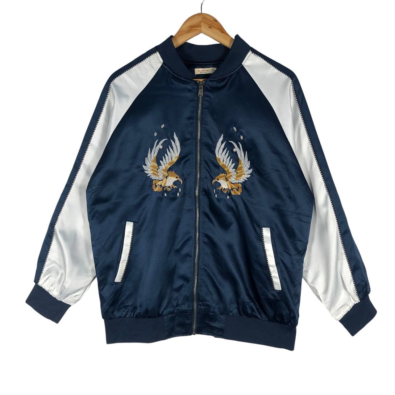 Vintage X Large Satin Blue Jacket