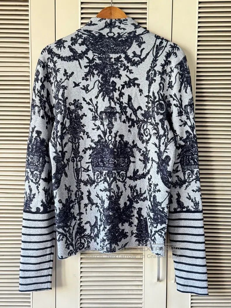 Dior Dior Black and white jacquard knitwear sweater Size S / US 4 / IT 40 - 2 Thumbnail