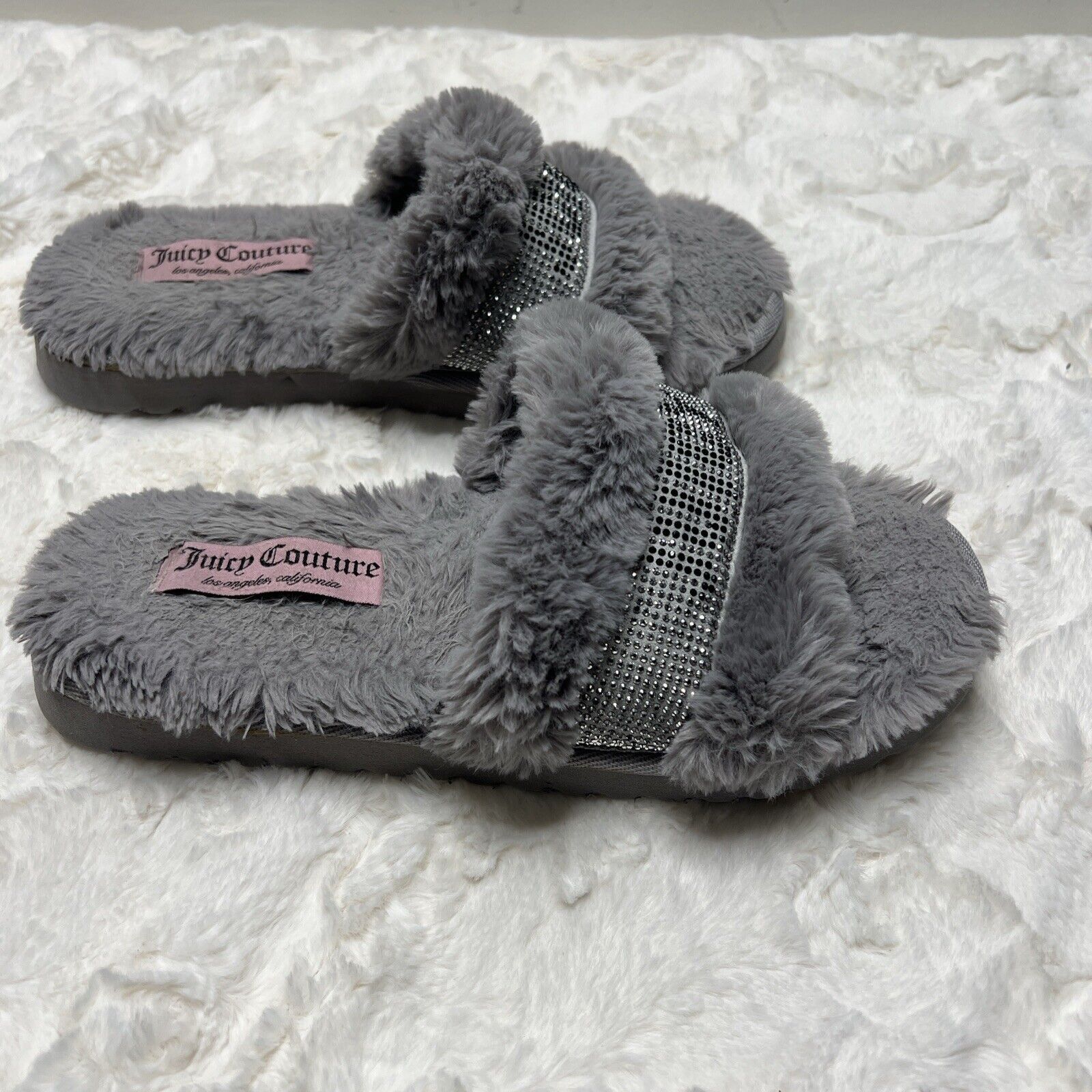 Juicy Couture Juicy Couture Halo Women’s Size 8 Grey Slip On Slippers Size US 8 / IT 38 - 5 Thumbnail