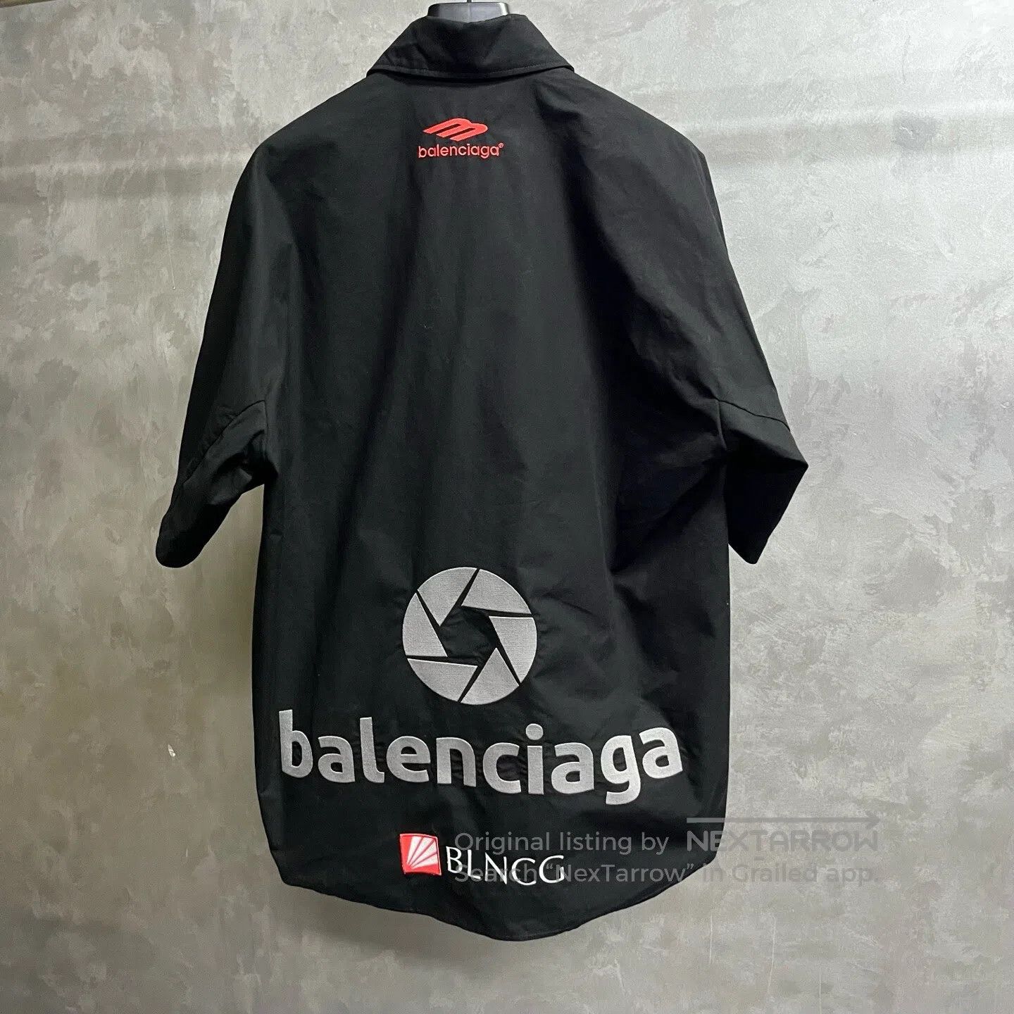Balenciaga Balenciaga Letter print, single-button short-sleeve shirt| Size US S / EU 44-46 / 1 - 7 Thumbnail