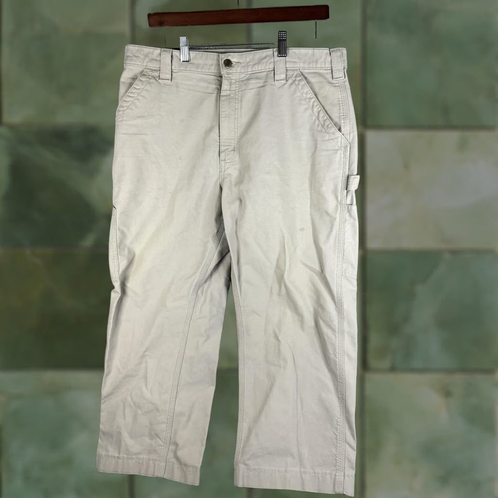 Carhartt Carhartt Pants Mens 36x30 Tan Canvas Work Dungaree Carpenter Utility Jeans B151 Size US 36 / EU 52 - 1 Thumbnail