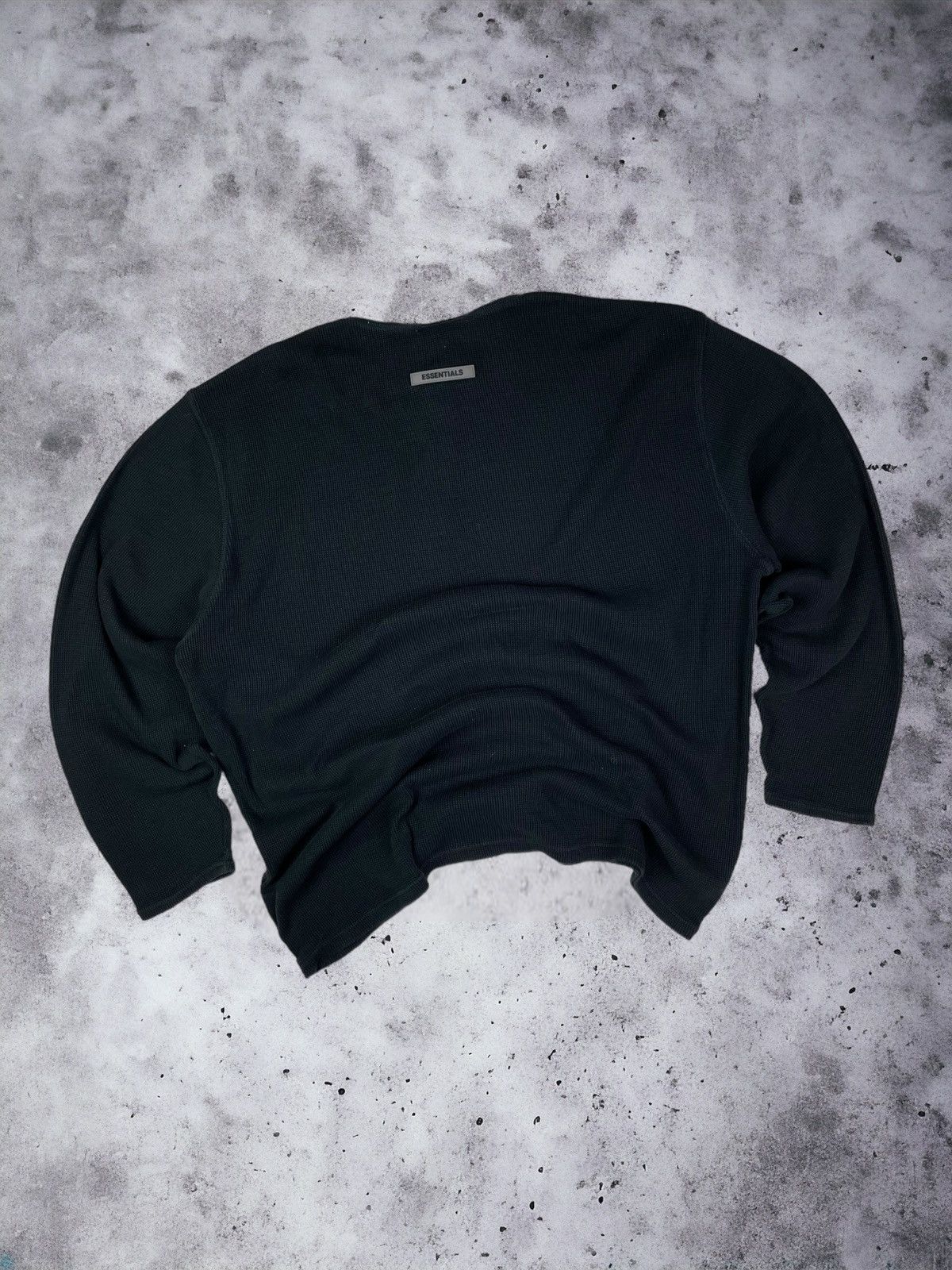 image of Essentials Fear Of God Tab Sweatshirt Crewneck Sweater in Black, Men's (Size XL)