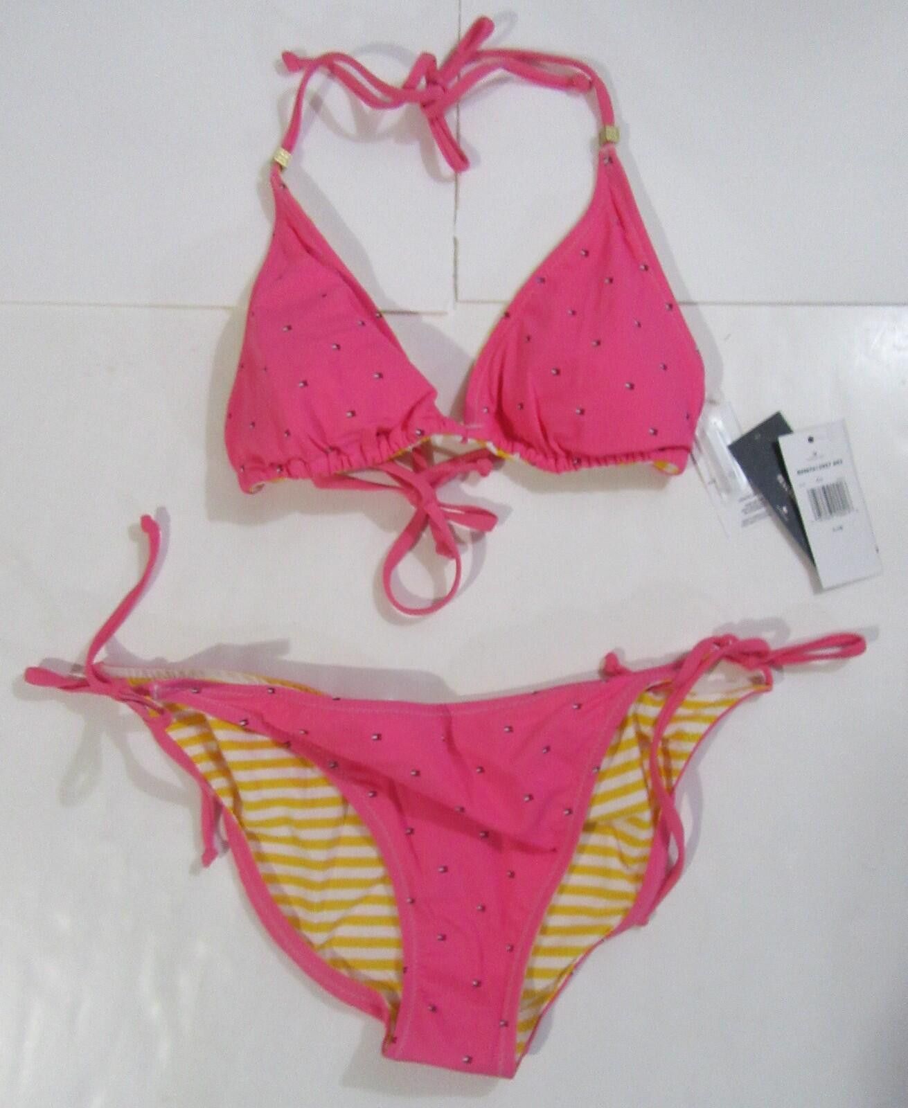 Tommy Hilfiger Tommy Hilfiger Womens Reversible Bathing Suit Bikini LG Size ONE SIZE - 1 Thumbnail