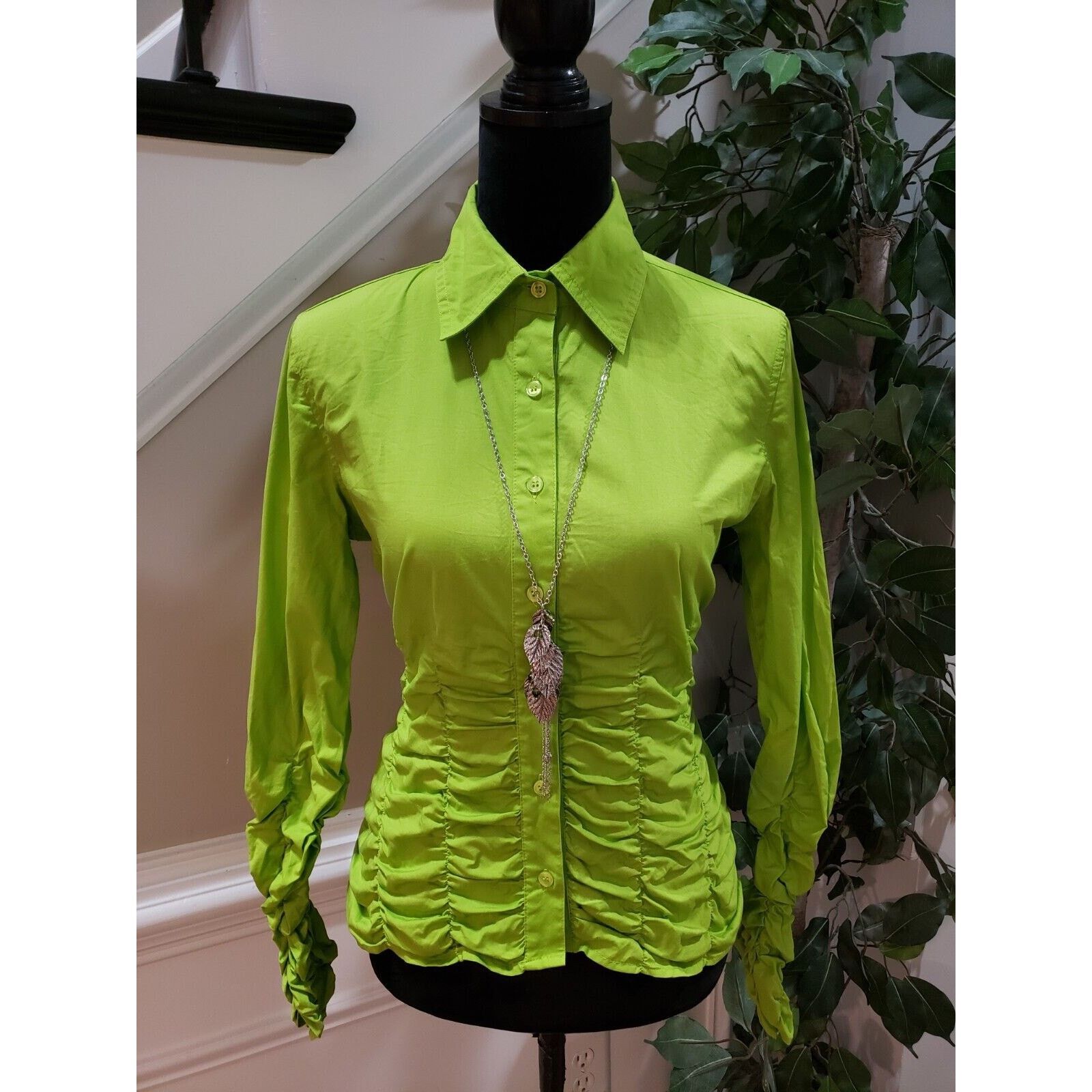 Other Metro Style Cotton Collared Long Sleeve Button Down Shirt 8 Size M / US 6-8 / IT 42-44 - 13 Thumbnail