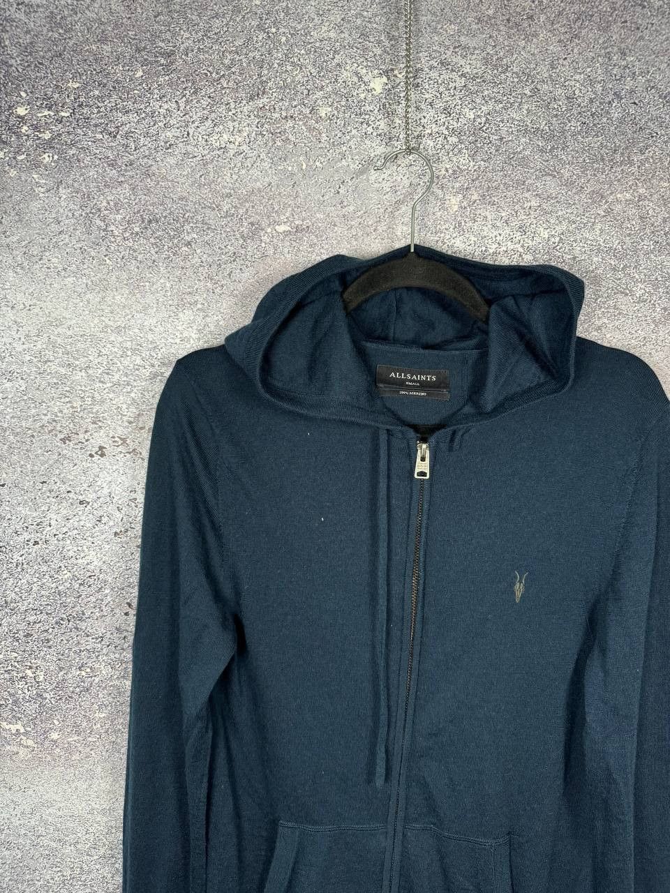 Allsaints Allsaints Mode Merino Zip Hoody MK130D Blue Men's Small Size US S / EU 44-46 / 1 - 3 Thumbnail