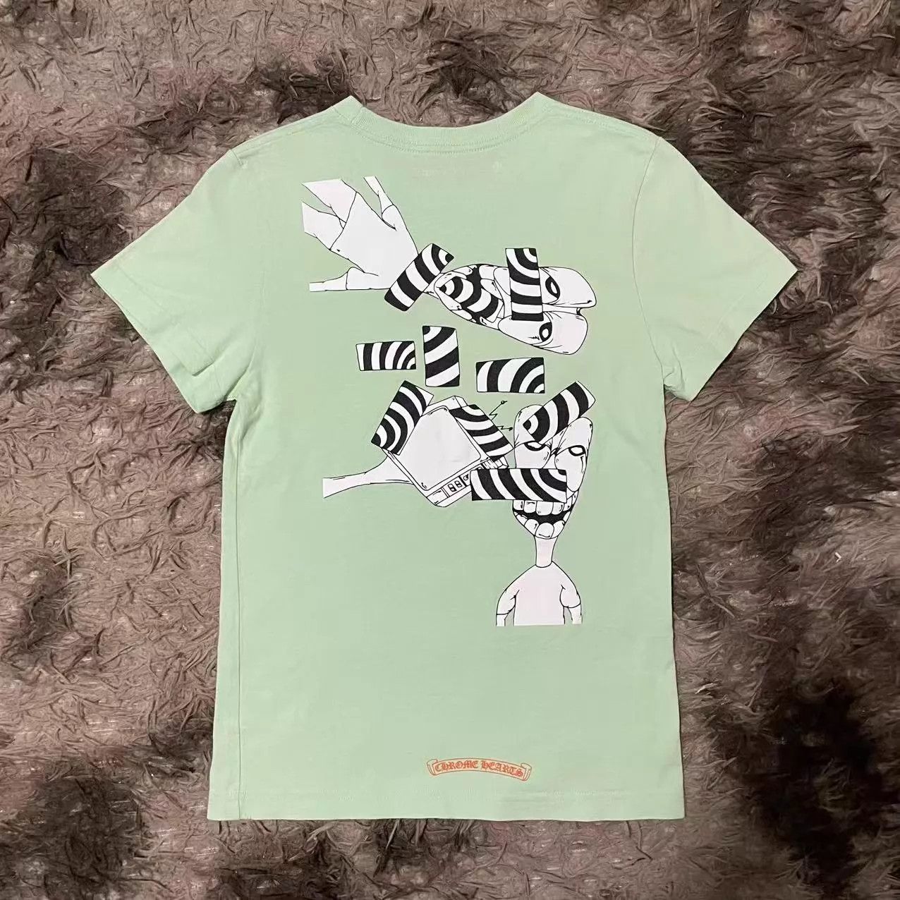 Chrome Hearts Chrome Hearts Matty Boy Mint Green Graffiti SS T XS 99New Size US XS / EU 42 / 0 - 2 Thumbnail