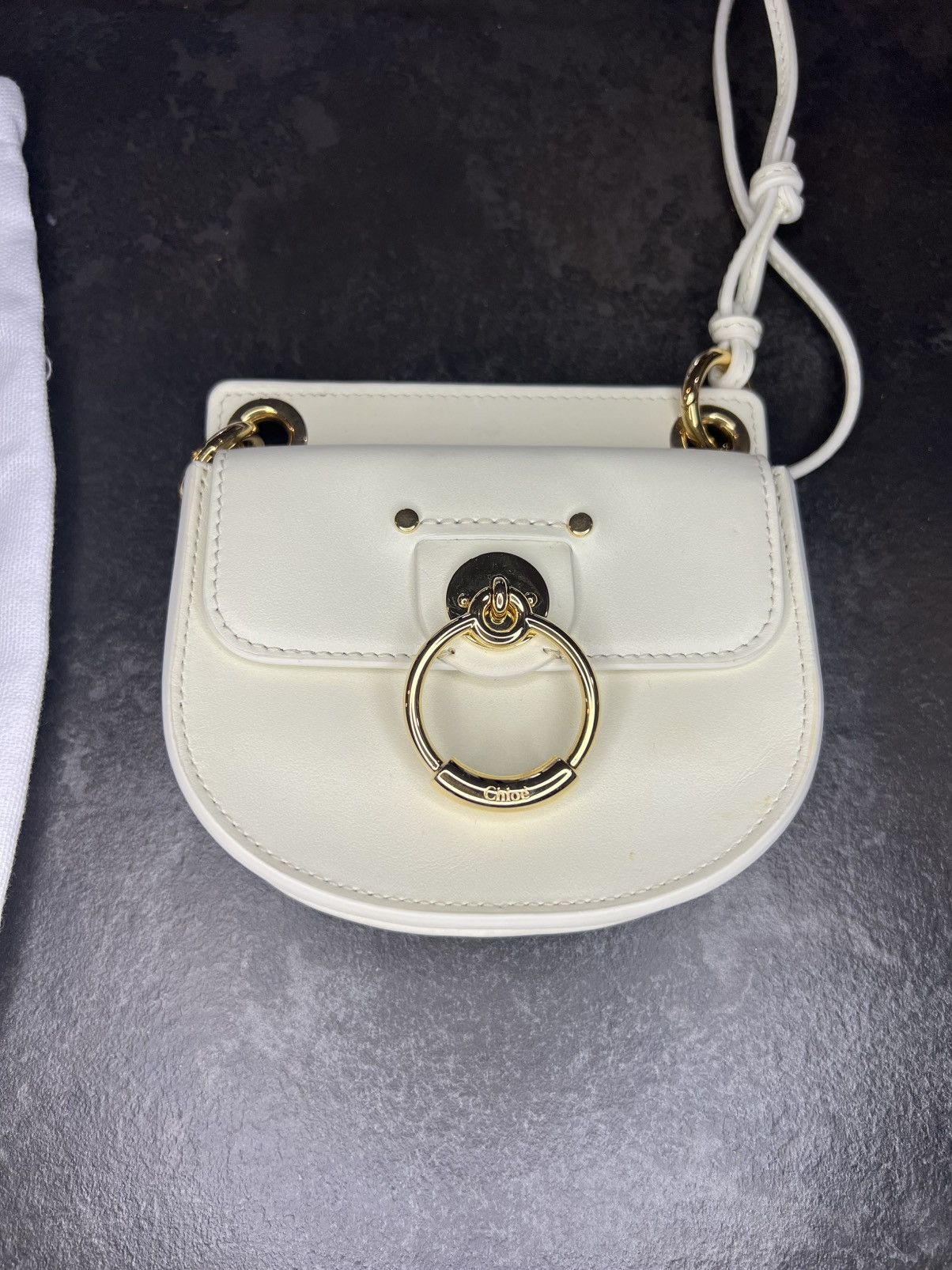 Chloe Chloé Mini Tess Bag White Leather – Brand New with Full Set Size ONE SIZE - 2 Thumbnail