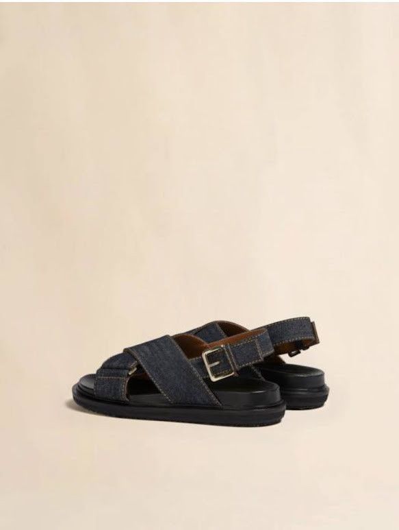 Marni o1w1db10326 Fussbet Leather Sandals in Blue Size US 7 / IT 37 - 2 Thumbnail