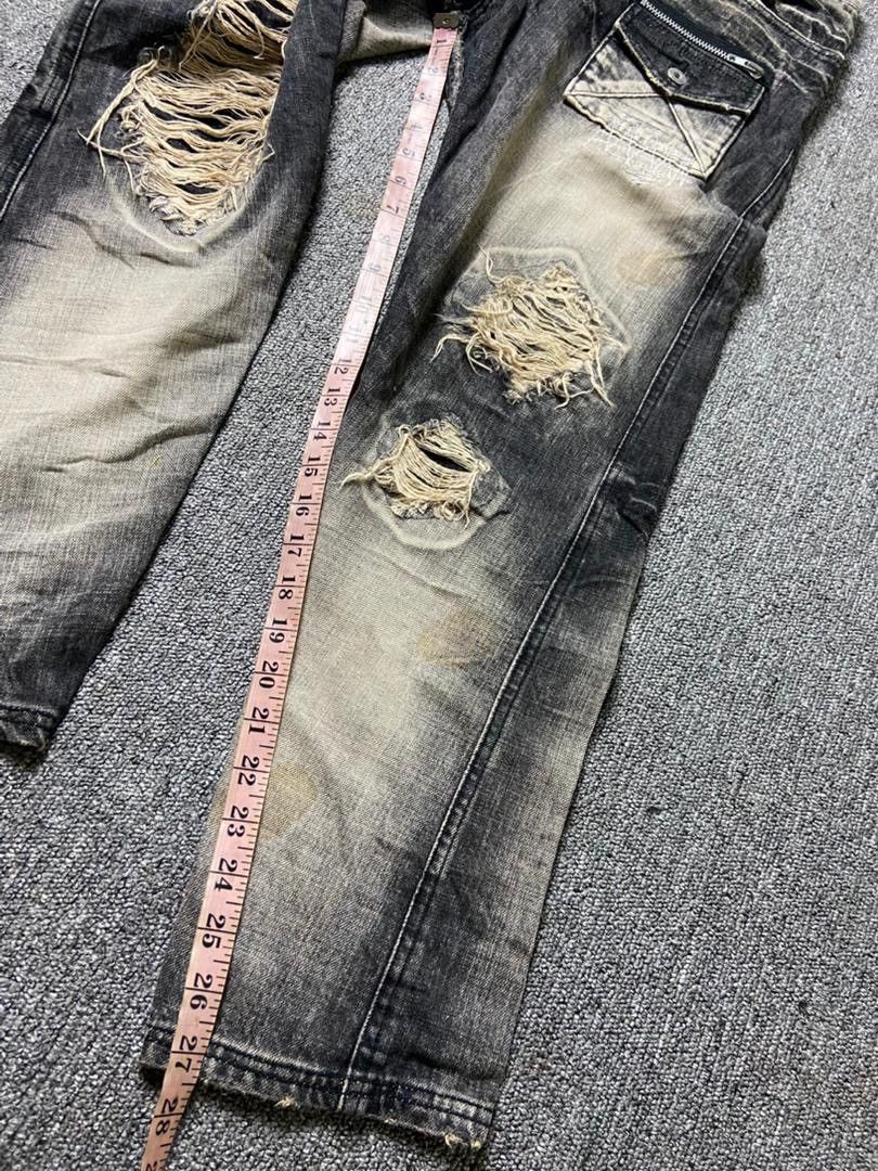 Japanese Brand Candy Stripper Brand Distressed Ripped Jeans (184) Size US 33 - 8 Thumbnail
