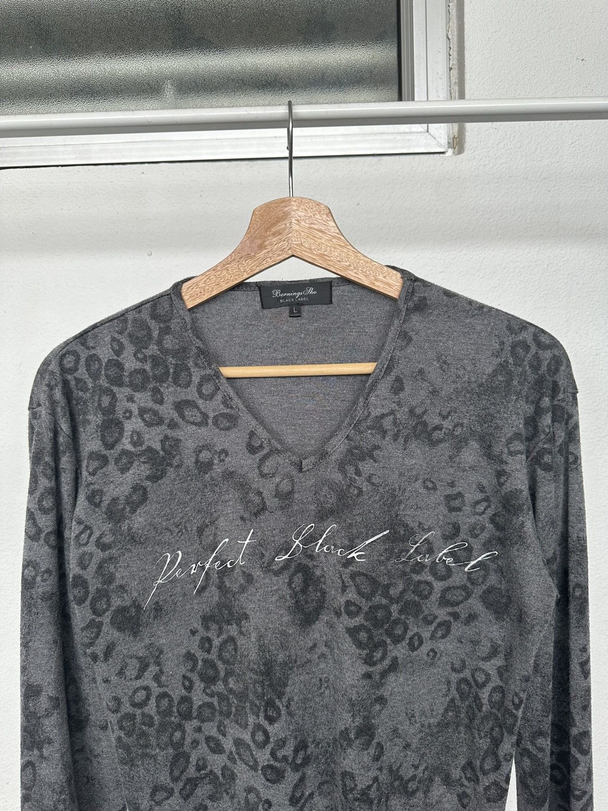 BERNINGS SHO 00's Berning Sho Black Label trompe l’oeil overprinted Size US M / EU 48-50 / 2 - 11 Thumbnail