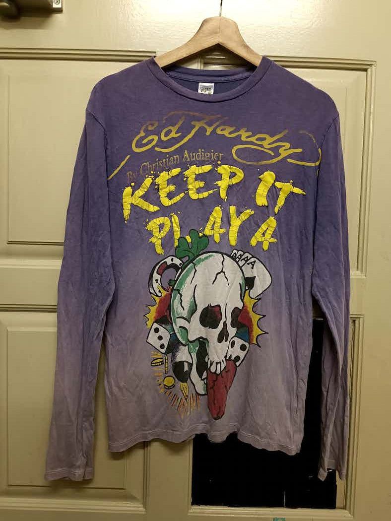Ed Hardy t shirt ed hardy 'keep it playa' made in usa Size US S / EU 44-46 / 1 - 1 Thumbnail
