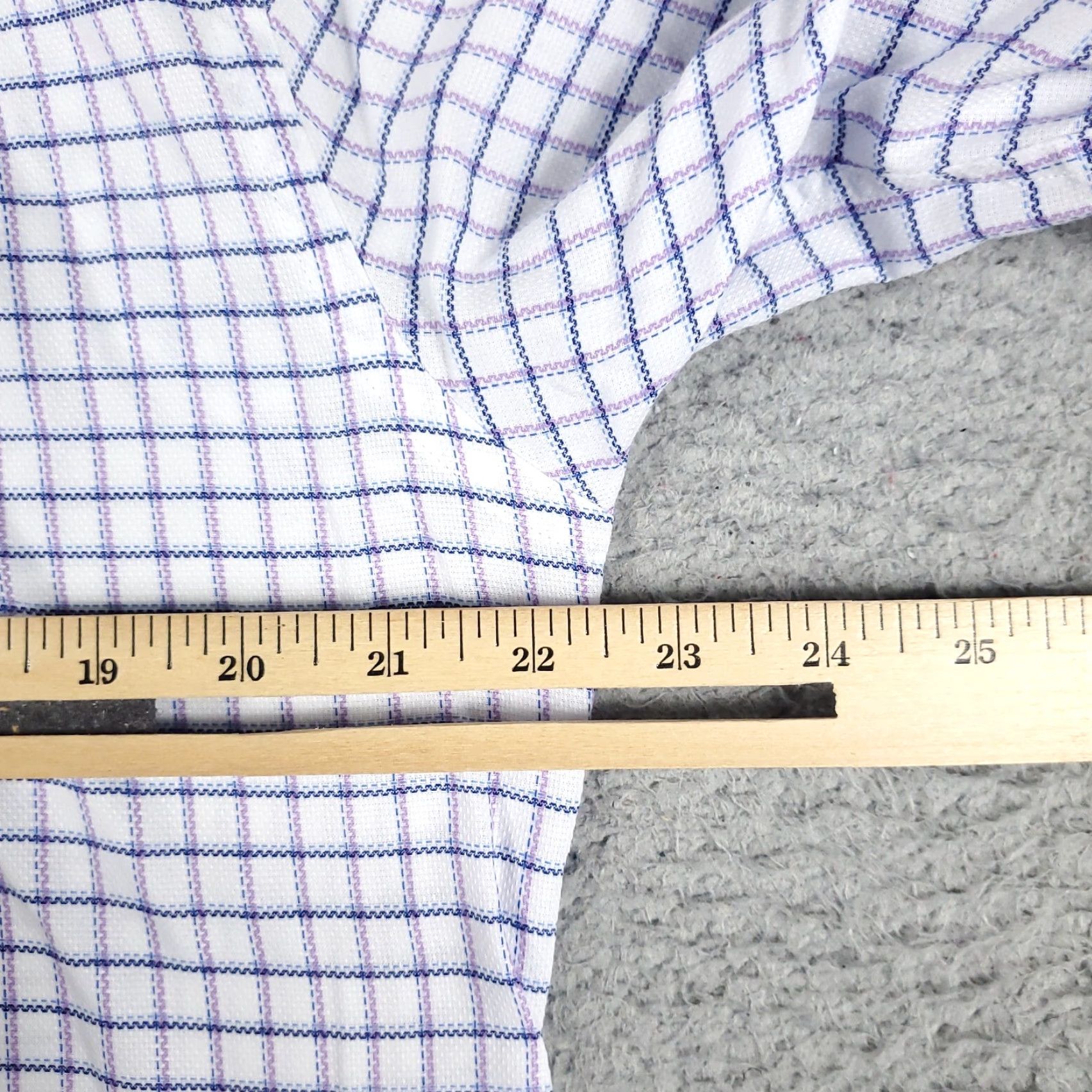 Ben Sherman Ben Sherman Shirt Mens M Blue White Purple Check Button Up Long Sleeve Casual Formal Workwear - Cotton Button-Down Collar — Mens Size US M / EU 48-50 / 2 - 6 Thumbnail