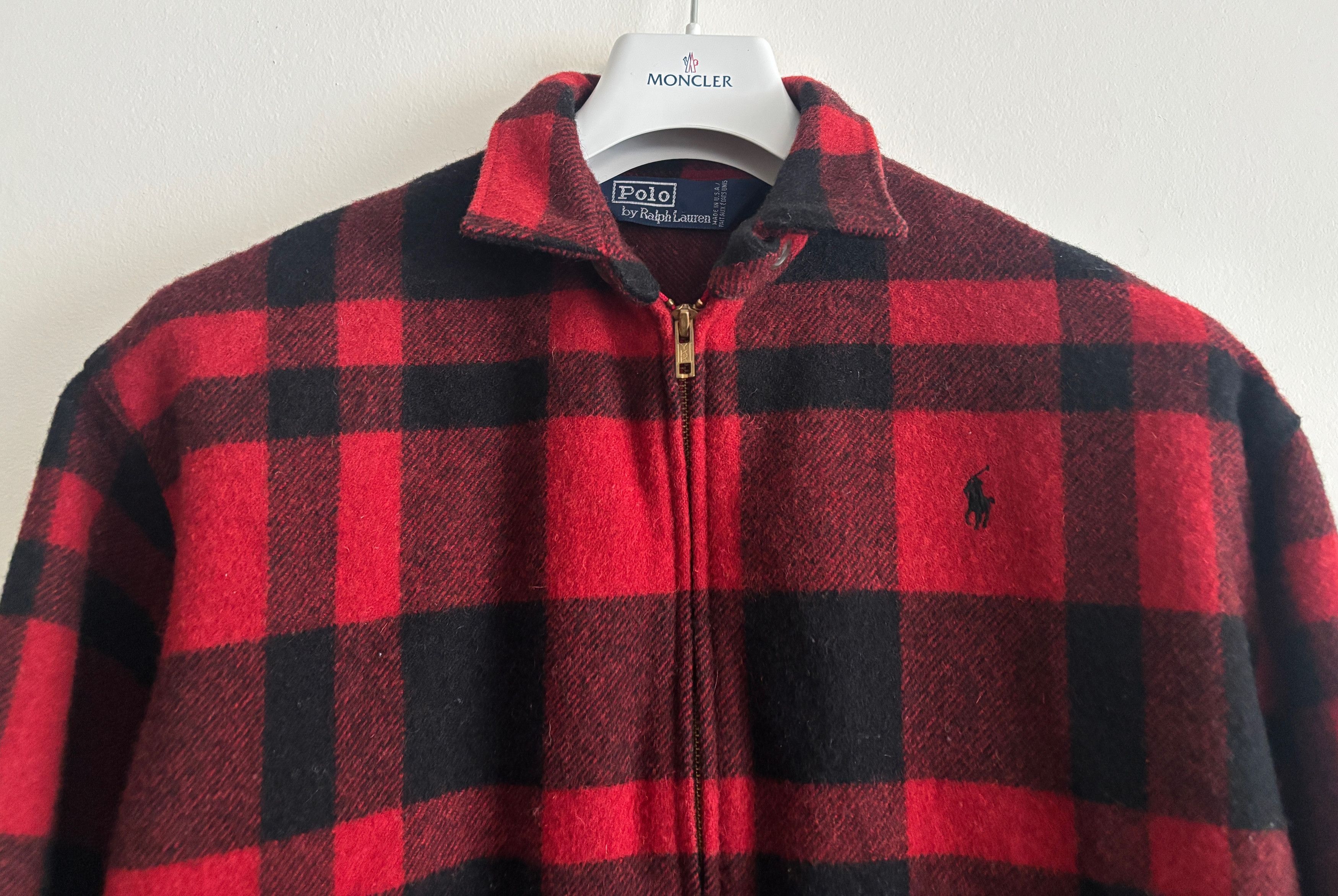 Polo Ralph Lauren Vintage miUSA Buffalo Plaid Wool Zip Jacket - Small Size US S / EU 44-46 / 1 - 5 Thumbnail