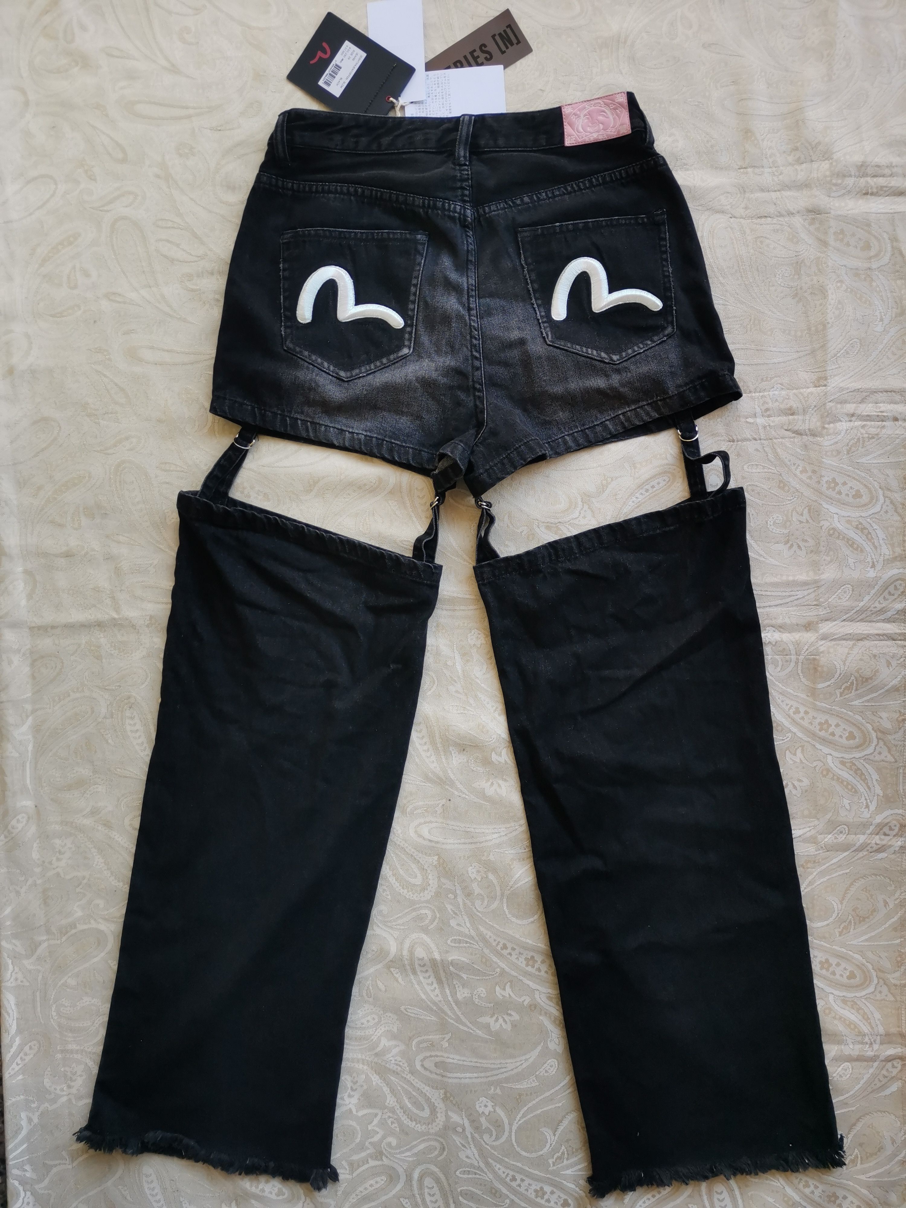 Evisu Evisu Seagull Embroidery Jeans Detachable 2-In-1 Fashion Fit Size 29" - 1 Thumbnail