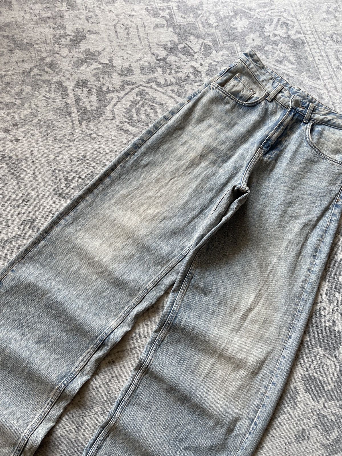 Vintage Vintage Baggy Jeans Mud Washed Avant Garde Wide Flared Y2K Size US 30 / EU 46 - 3 Thumbnail