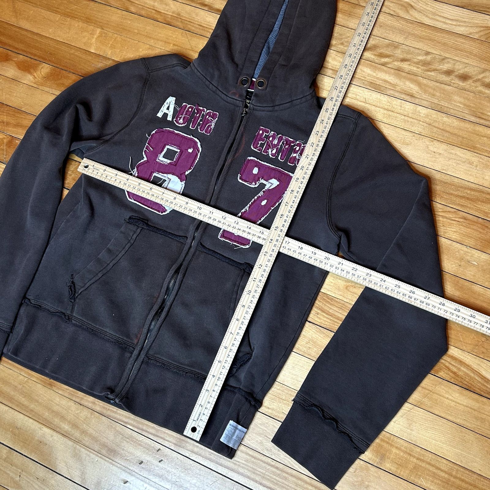 Vintage Modern Kingdom Zip-Up Brown Hoodie Large Size US L / EU 52-54 / 3 - 3 Thumbnail