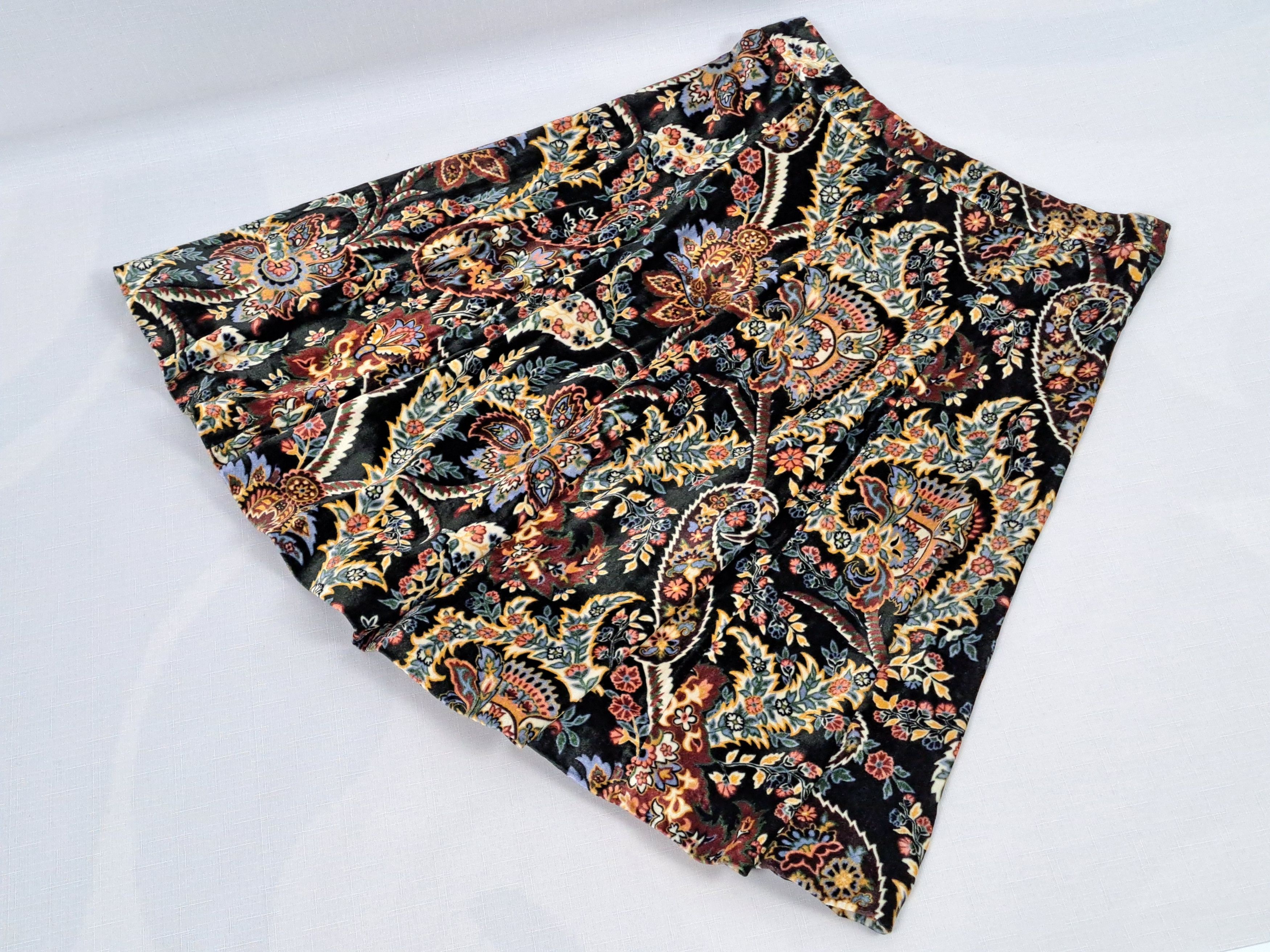 Etro ETRO flower printed A-line velvet skirt. Size 48 Size 34" / US 12 / IT 48 - 7 Thumbnail