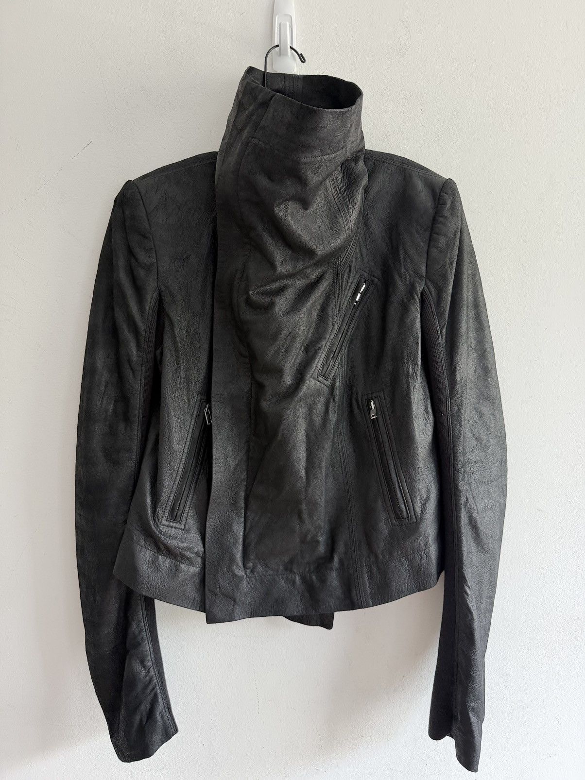 Rick Owens Lamb leather Intarsia jacket 46 | Grailed