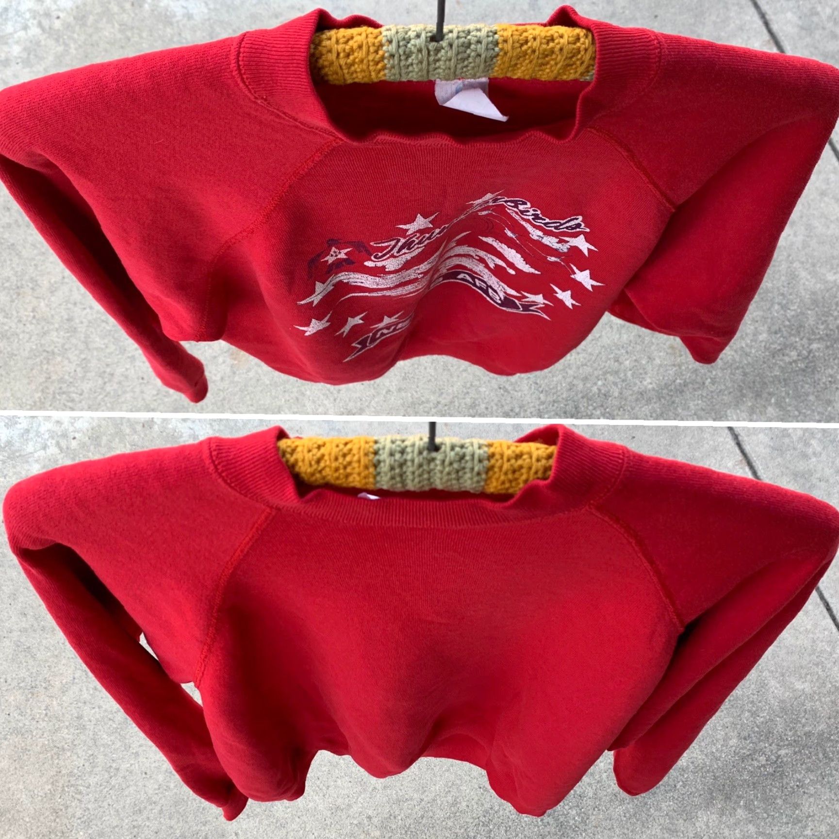 Vintage VINTAGE Thunderbirds Nellis AFB Raglan Sweatshirt L Men Red USA Graphic Print Artex Pullover Size L Size US L / EU 52-54 / 3 - 3 Thumbnail