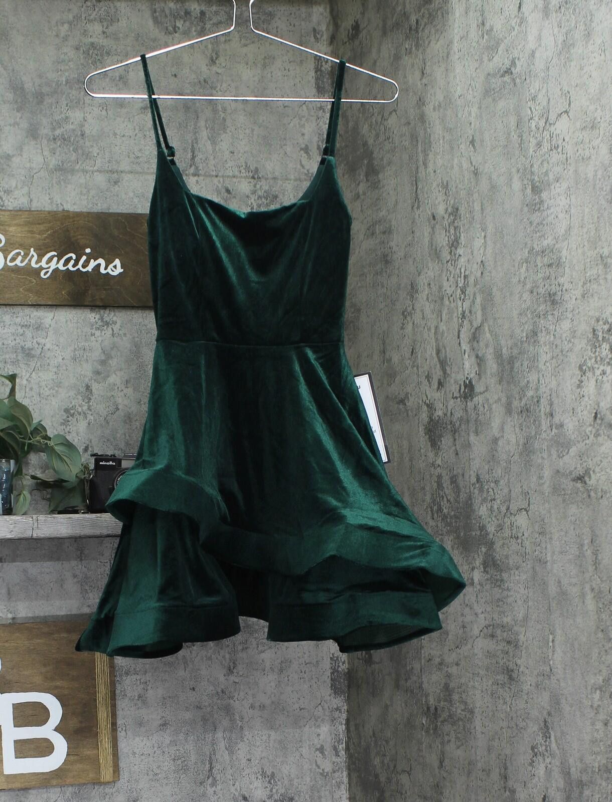 Other Nwt B. Darlin Asymmetric Layered Skirt Dress Dark Green 0 Size XS / US 0-2 / IT 36-38 - 1 Thumbnail
