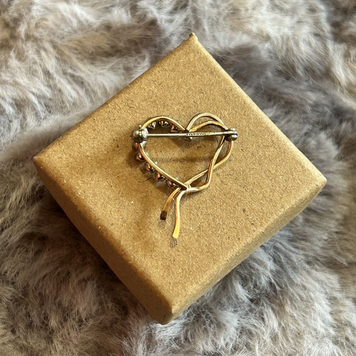 Vintage Vintage Krementz 14k gold filled clear stone heart brooch Size ONE SIZE - 6 Thumbnail