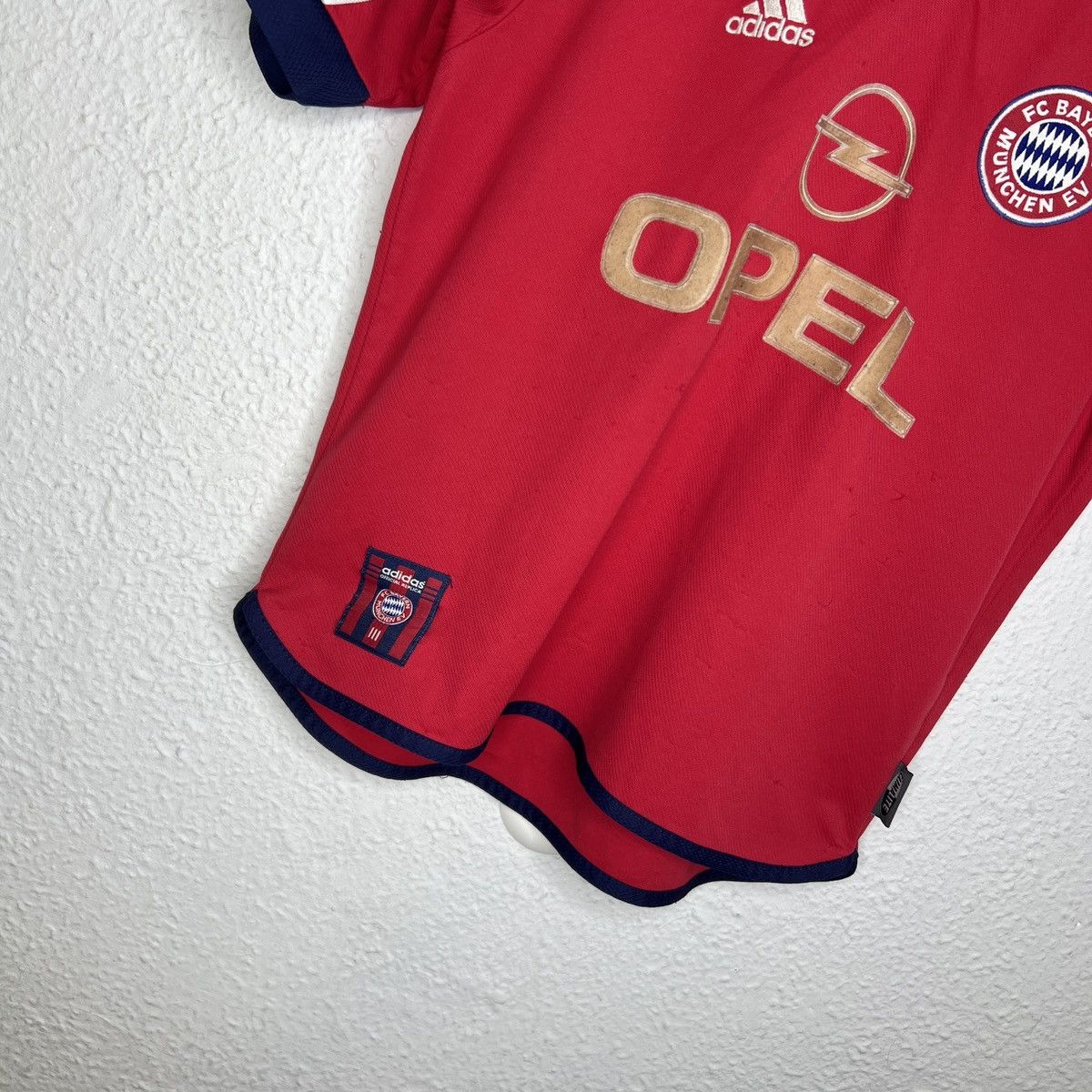 Adidas × Vintage Vintage Adidas Bayern Munich Navy Red Jersey 90s Tshirt Kit Size US XS / EU 42 / 0 - 2 Thumbnail