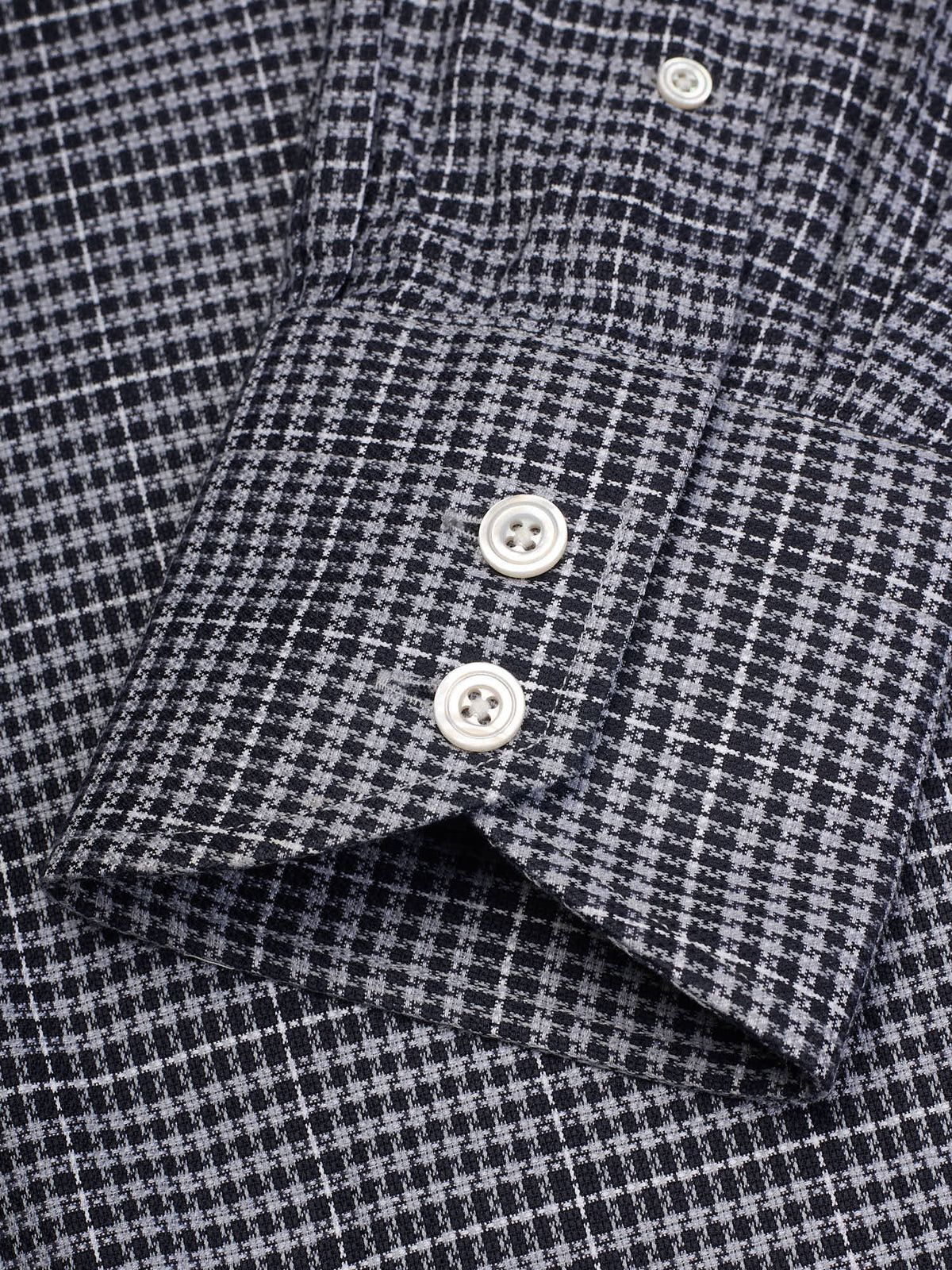 Tom Ford TOM FORD Gray Plaid Micro Pattern Cotton Dress Shirt Size US M / EU 48-50 / 2 - 6 Thumbnail