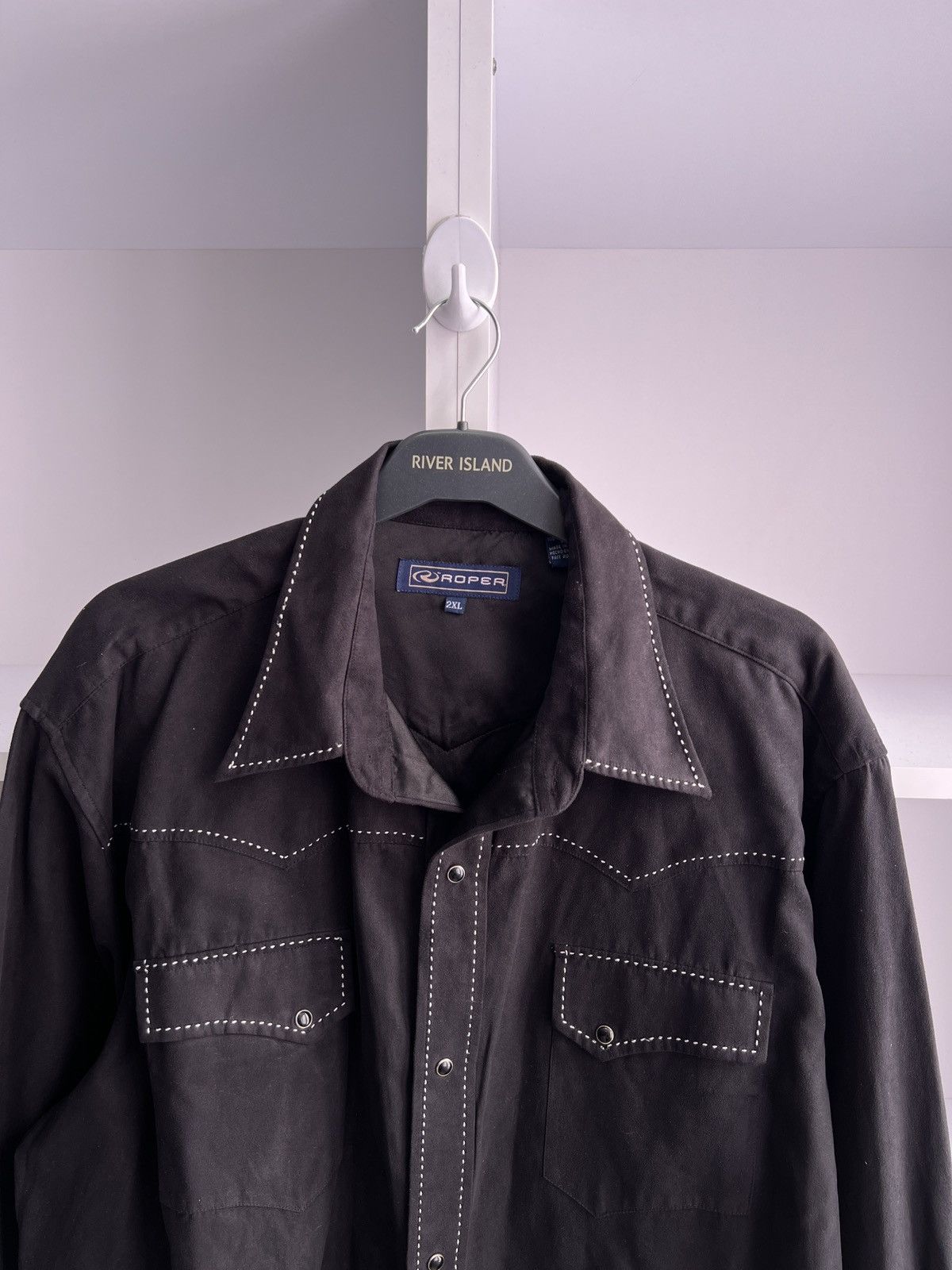 Roper × Vintage Vintage Roper Black Button Up Shirt Size US XXL / EU 58 / 5 - 7 Thumbnail