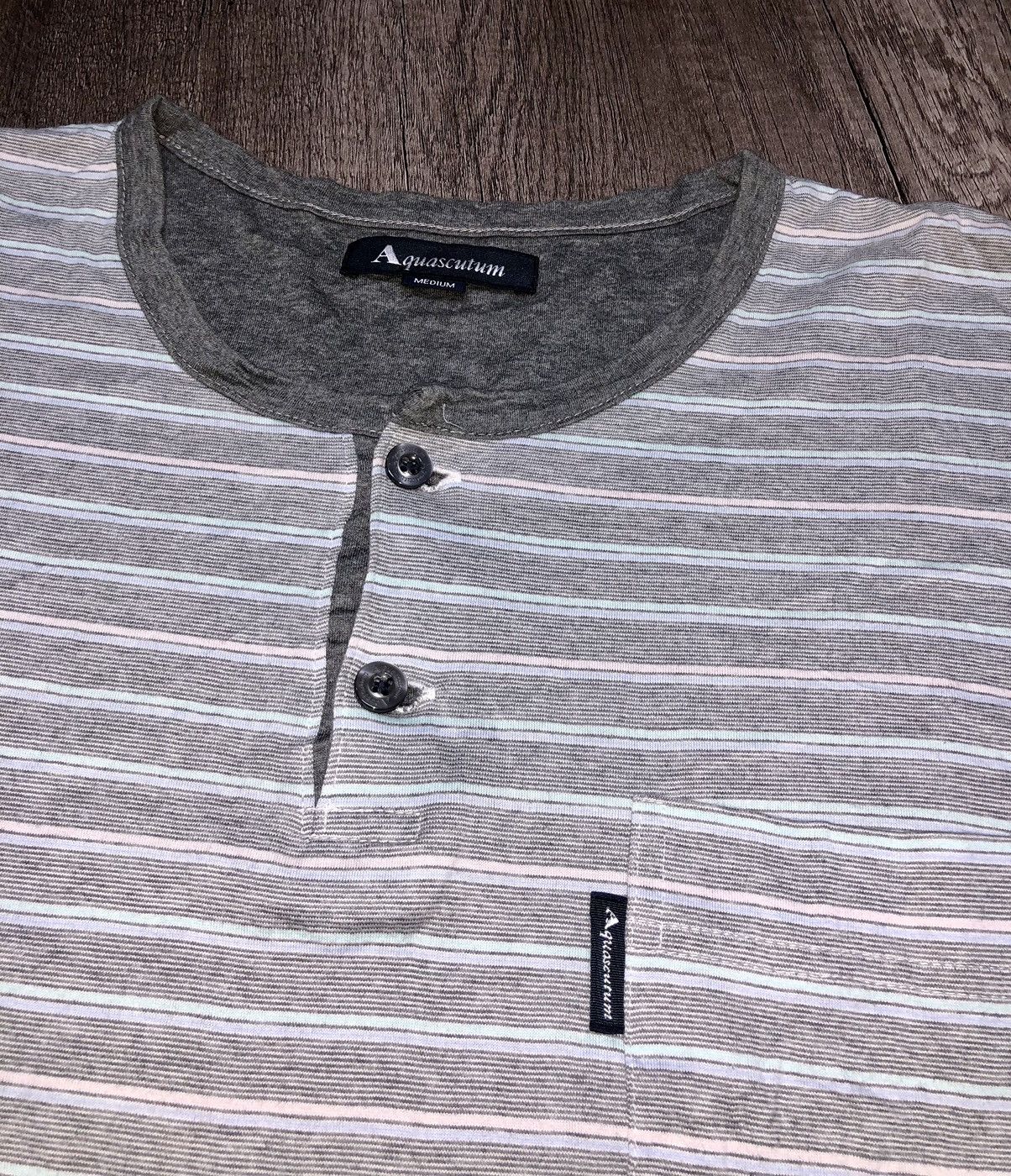 Aquascutum × Japanese Brand × Vintage Vintage Aquascutum Long Sleeve Pocket Tee Shirt Size US M / EU 48-50 / 2 - 2 Thumbnail