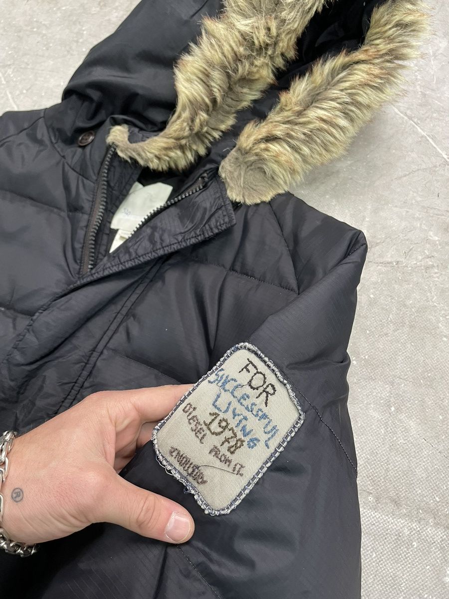 Diesel Rare bomber jacket fur jacket y2k Diesel if six was nine Size US M / EU 48-50 / 2 - 7 Thumbnail