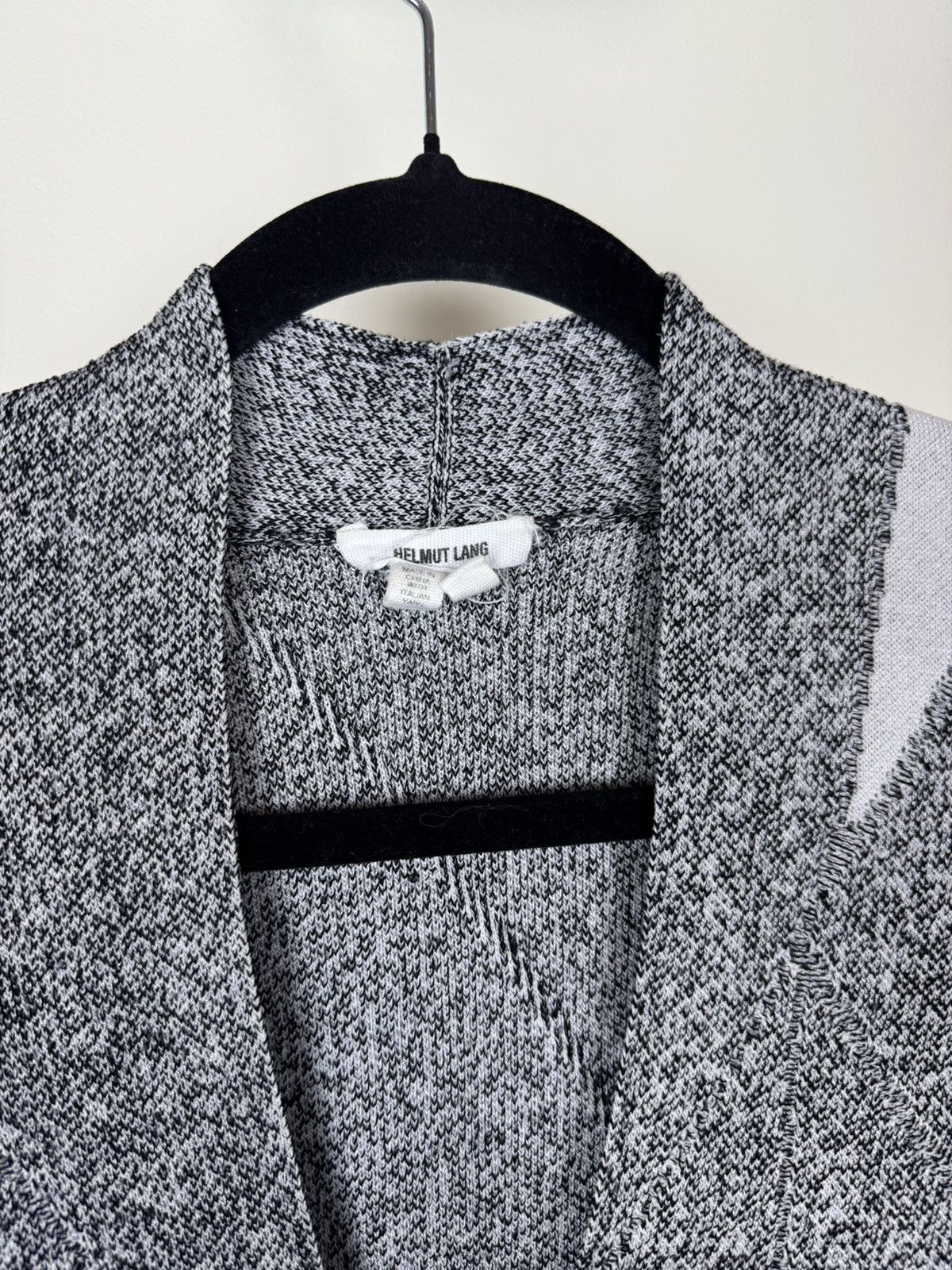 Helmut Lang Helmut Lang Grey Abstract Knit Sweater – P (XS/S) Size S / US 4 / IT 40 - 3 Thumbnail