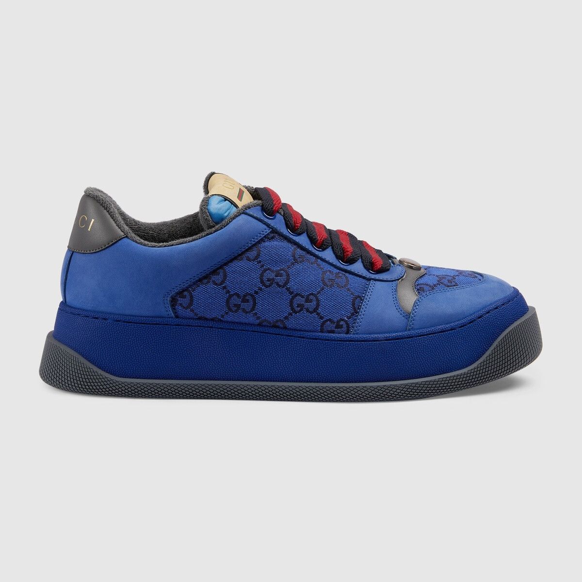 Gucci o1s1wg110325 Men's Screener GG Sneakers in Blue & Black Size US 8 / EU 41 - 1 Thumbnail