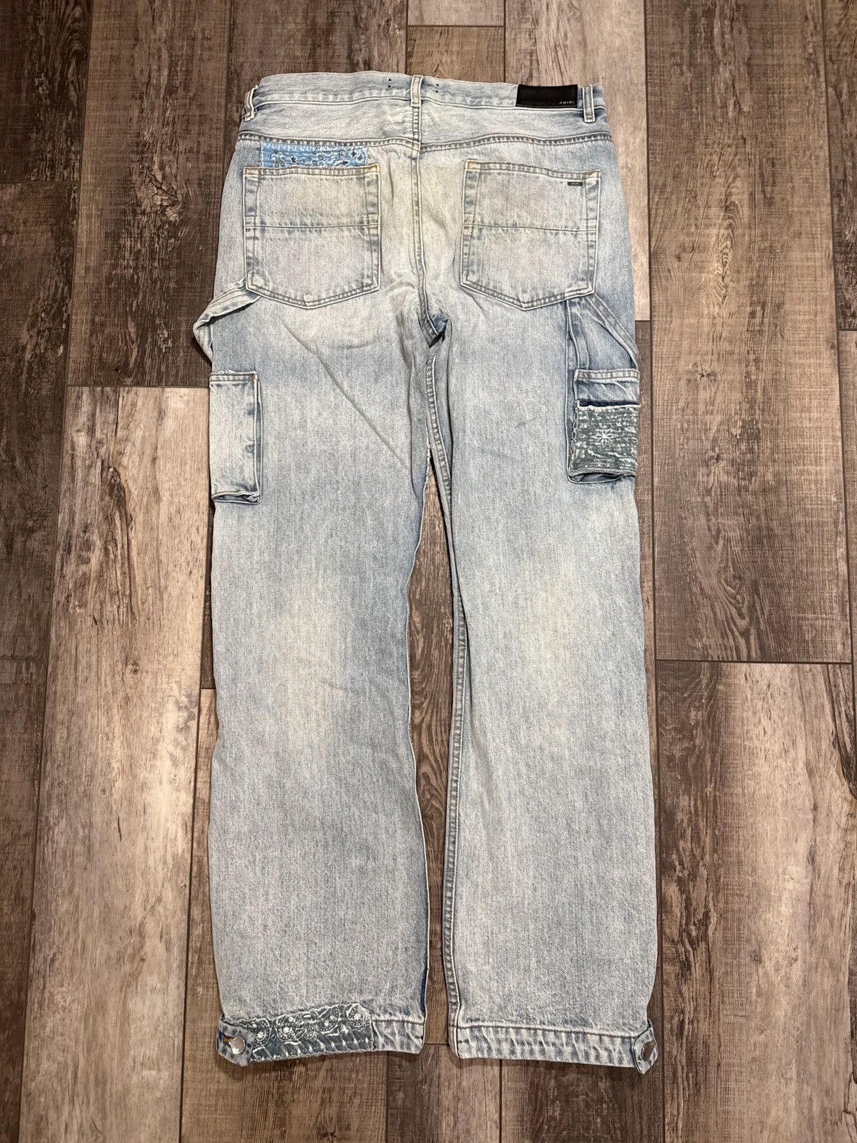 Amiri AMIRI PATCHWORK WIDE-LEG JEANS SIZE 33 Size US 33 - 2 Thumbnail
