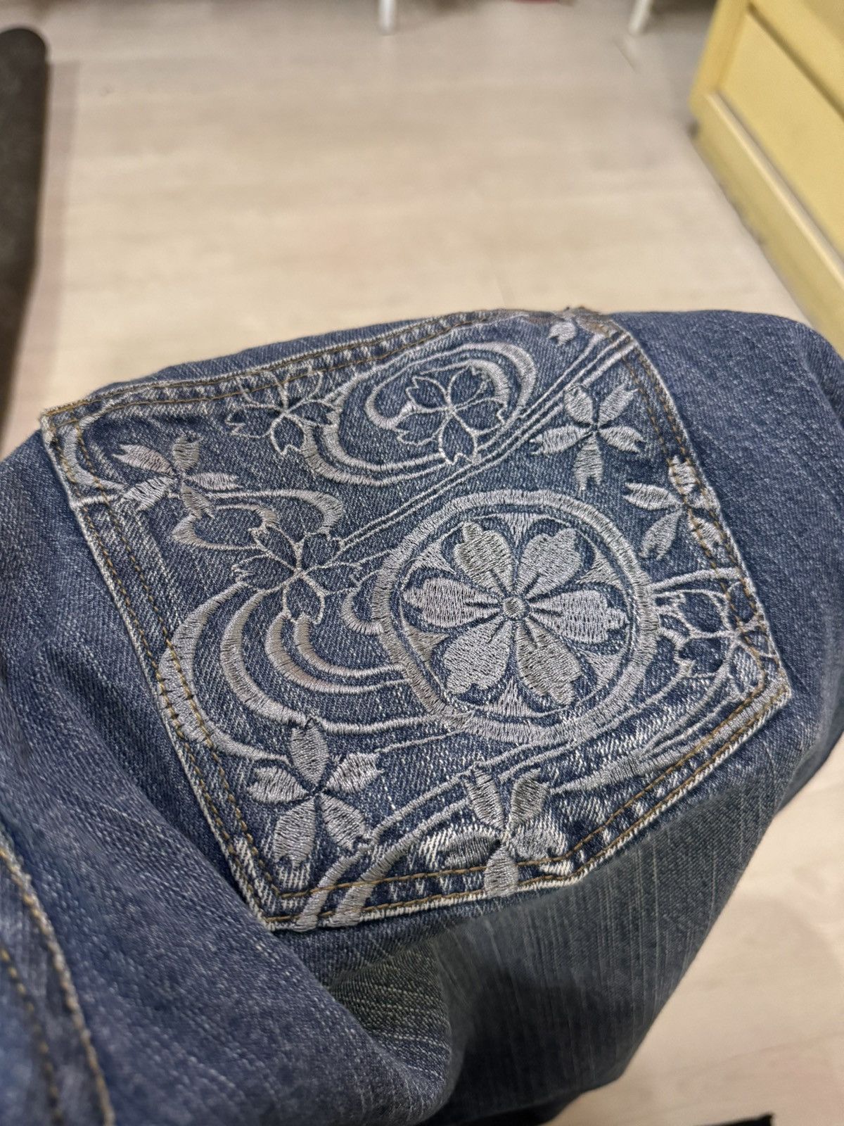Japanese Brand Koi Dragon Sukajan Japan Jeans Embroidered Size 42” Size US 42 / EU 58 - 10 Thumbnail