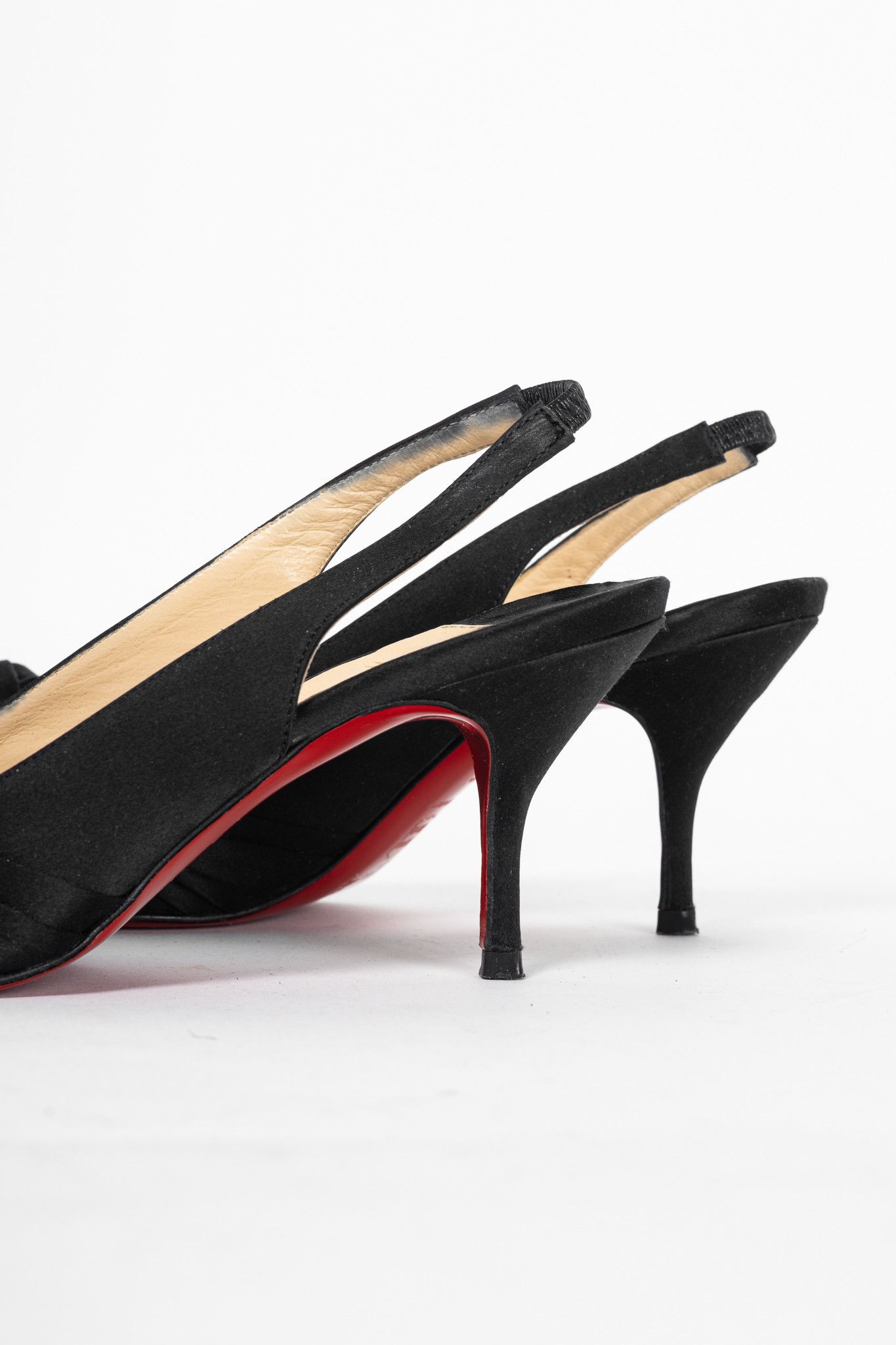 Christian Louboutin Christian Louboutin Francaise Sling Satin Knotted Heels Size US 5.5 / IT 35.5 - 8 Thumbnail