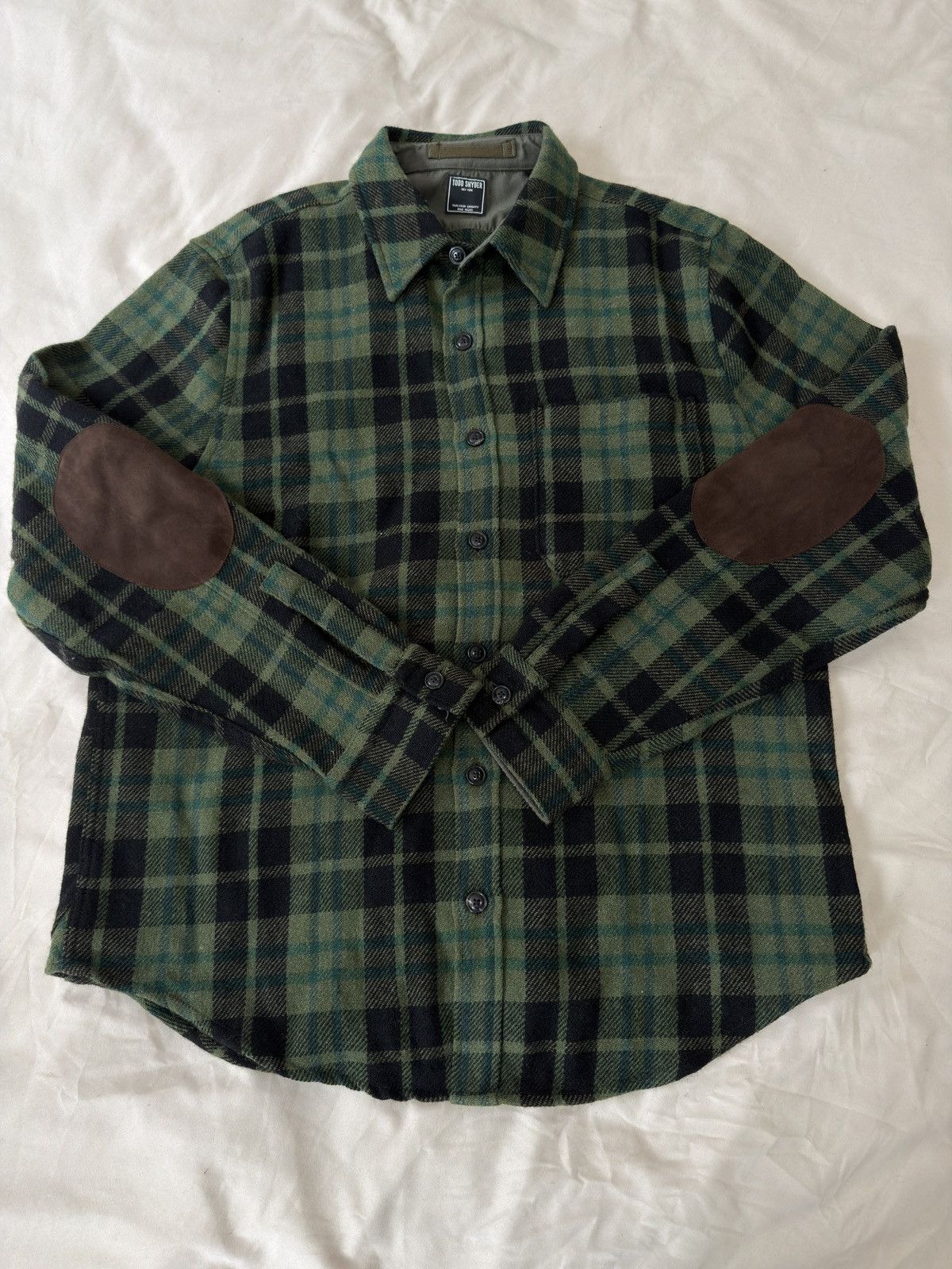 Todd Snyder Todd Snyder Green Plaid Wool Shirt Size US L / EU 52-54 / 3 - 1 Thumbnail