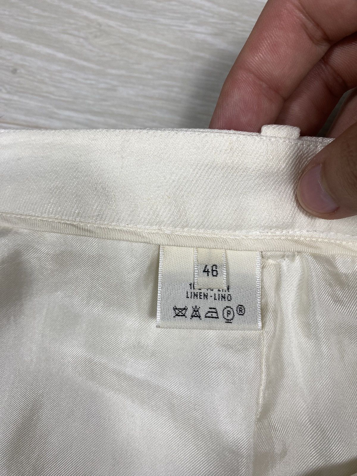 Hermes × Maison Margiela × Vintage Hermes Paris by Margiela Unisex Pants Straight 90s Linen Size US 34 / EU 50 - 12 Thumbnail