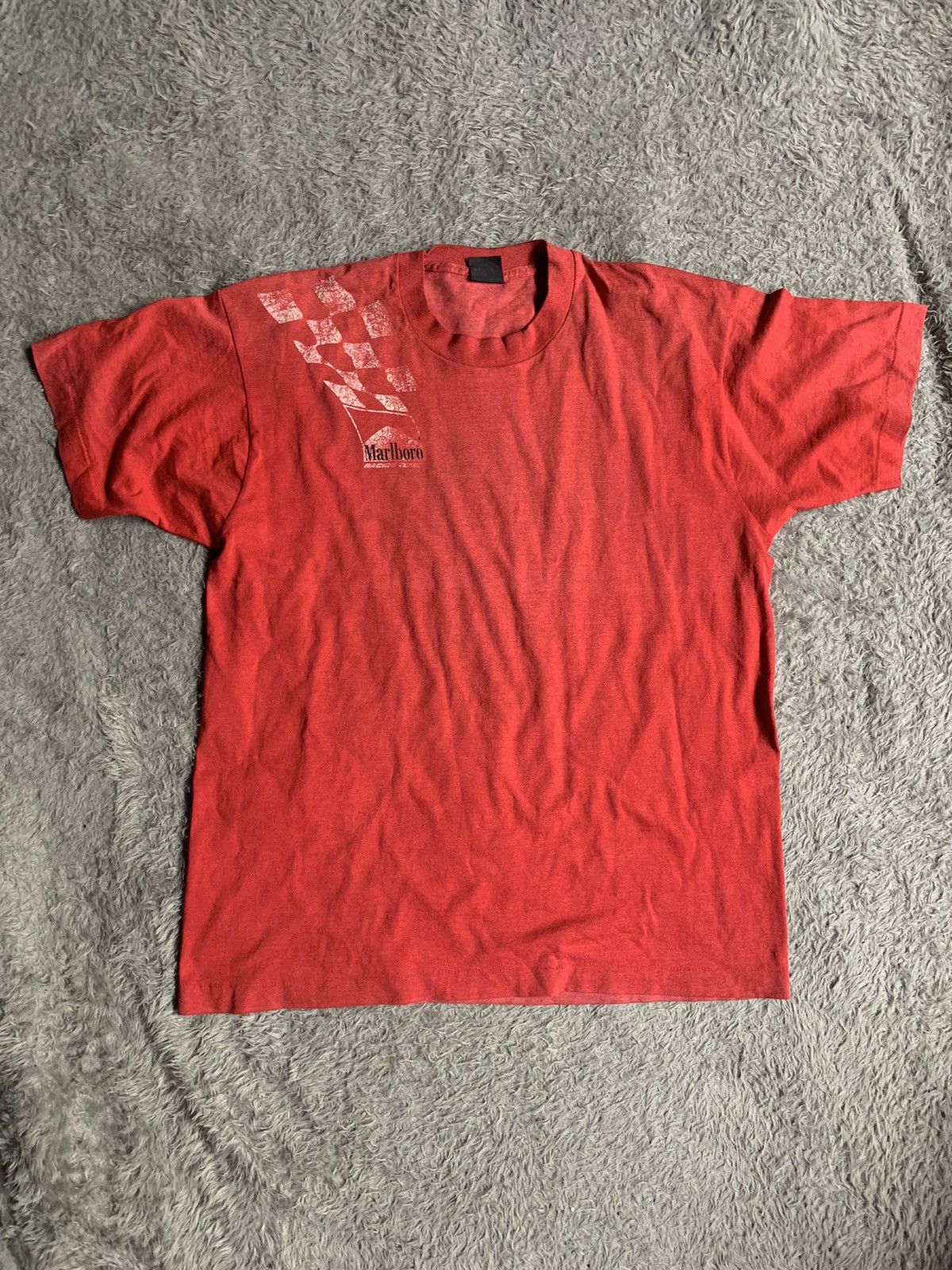 Marlboro Vintage 90s Marlboro faded distressed Racing Promo Tee Size US XL / EU 56 / 4 - 1 Thumbnail