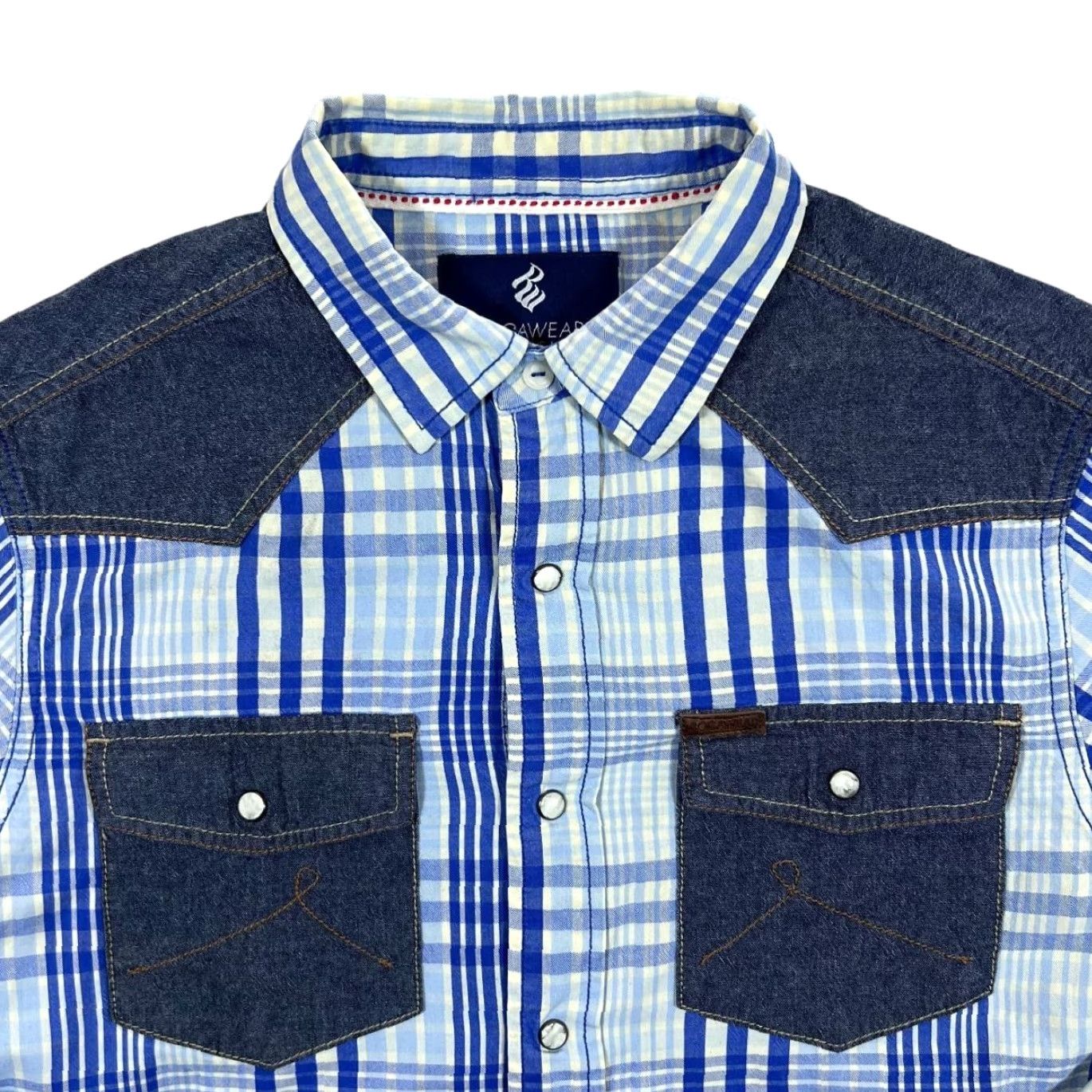 Rocawear Rocawear Long Sleeve Shirt Button-Up Western Style Check Blue L Large Hip Hop Y2K Size US L / EU 52-54 / 3 - 2 Thumbnail