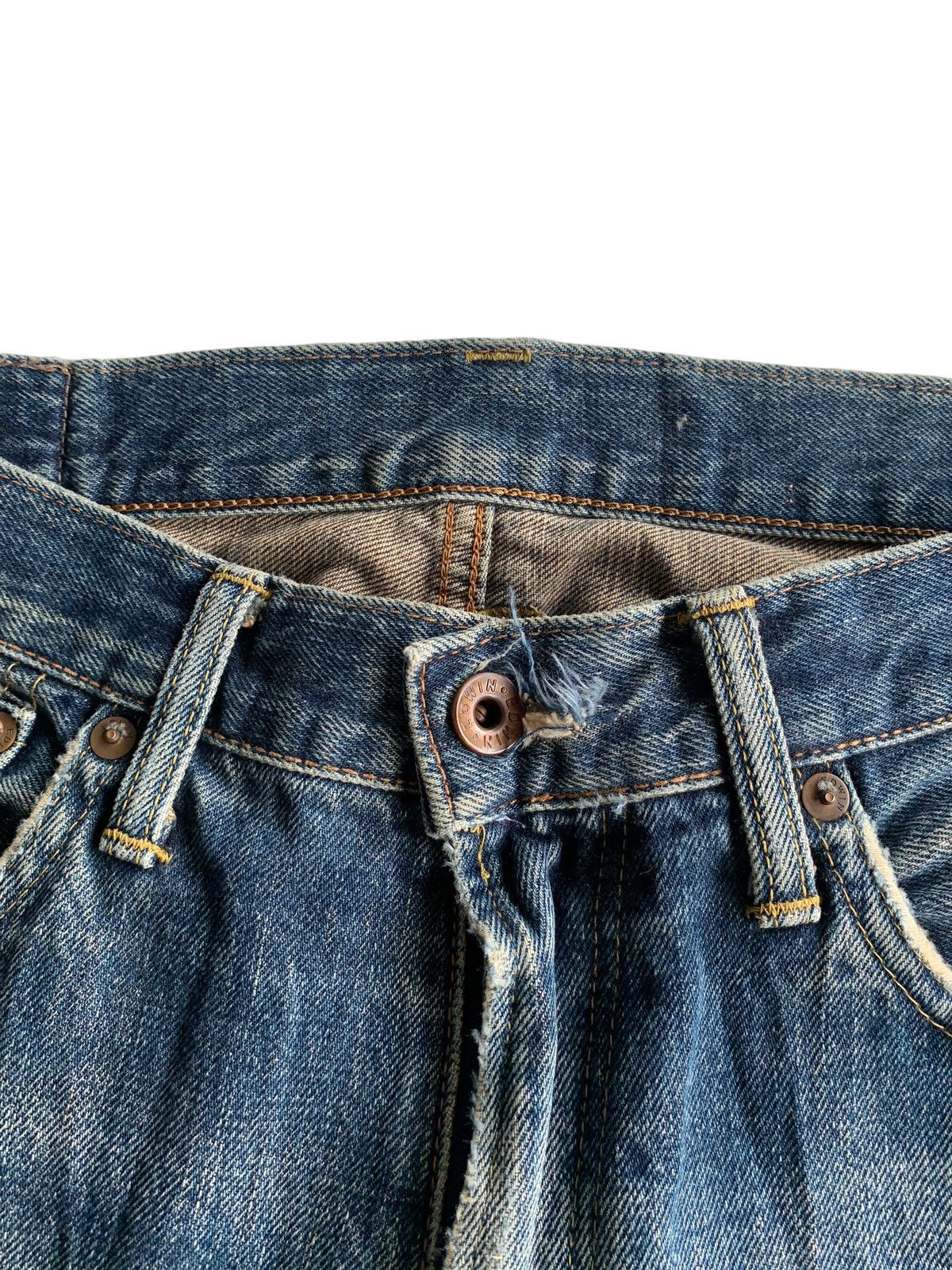 Japanese Brand × Kapital × Vintage Vintage Edwin 505X Redline Selvedge Distressed Denim☠️ Size US 31 - 12 Thumbnail