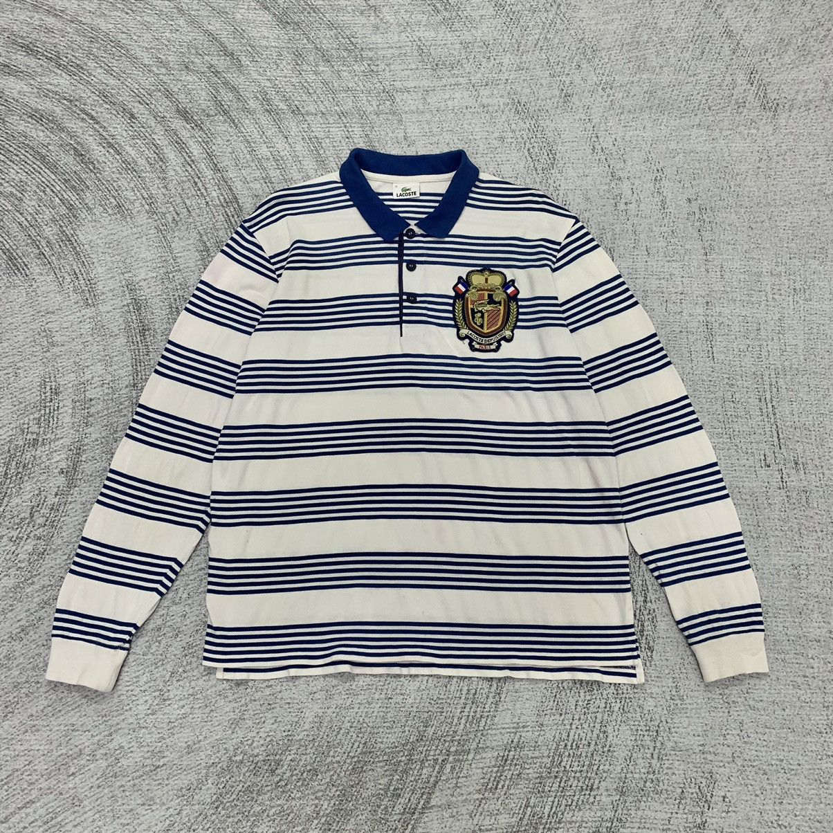 Designer × Lacoste Lacoste Stripe Longsleeve Polo Tee Size US XL / EU 56 / 4 - 1 Thumbnail