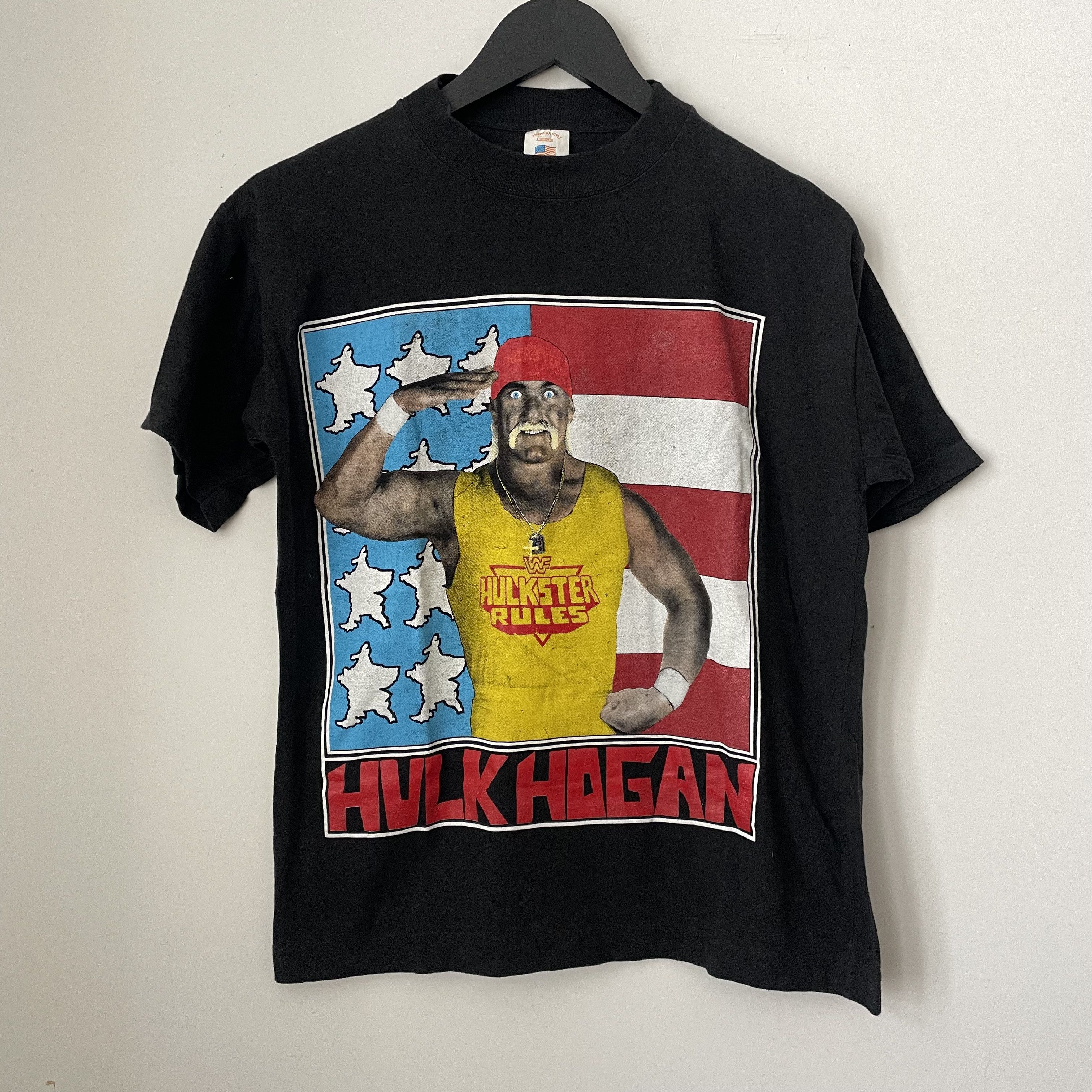 Vintage Hulk Hogan 90s Vintage Hulkster Rules Wrestling WWF T-Shirt Size US M / EU 48-50 / 2 - 2 Thumbnail