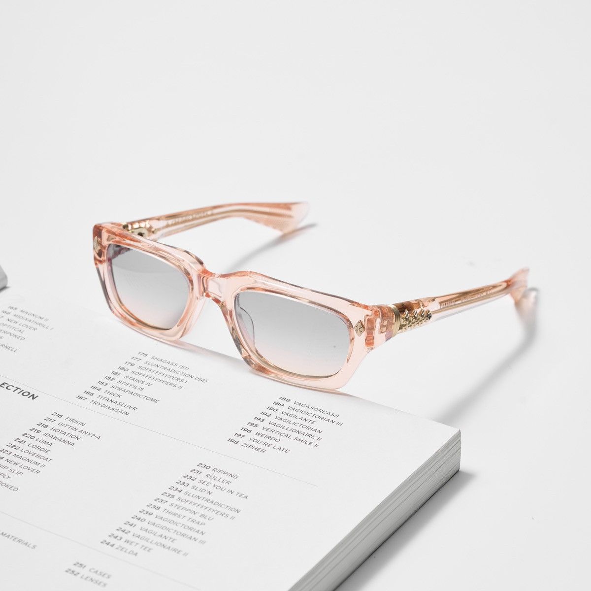 Chrome Hearts CHROME HEARTS IDAWANNA PINK CRYSTAL SUNGLASSES Size ONE SIZE - 1 Thumbnail
