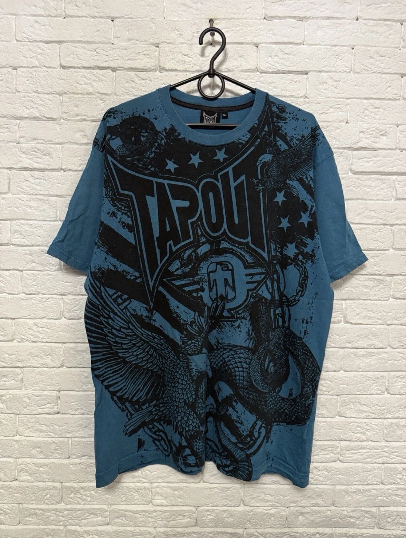 Vintage Tapout Y2K Huge Logo T-shirt Undergound Sz XL